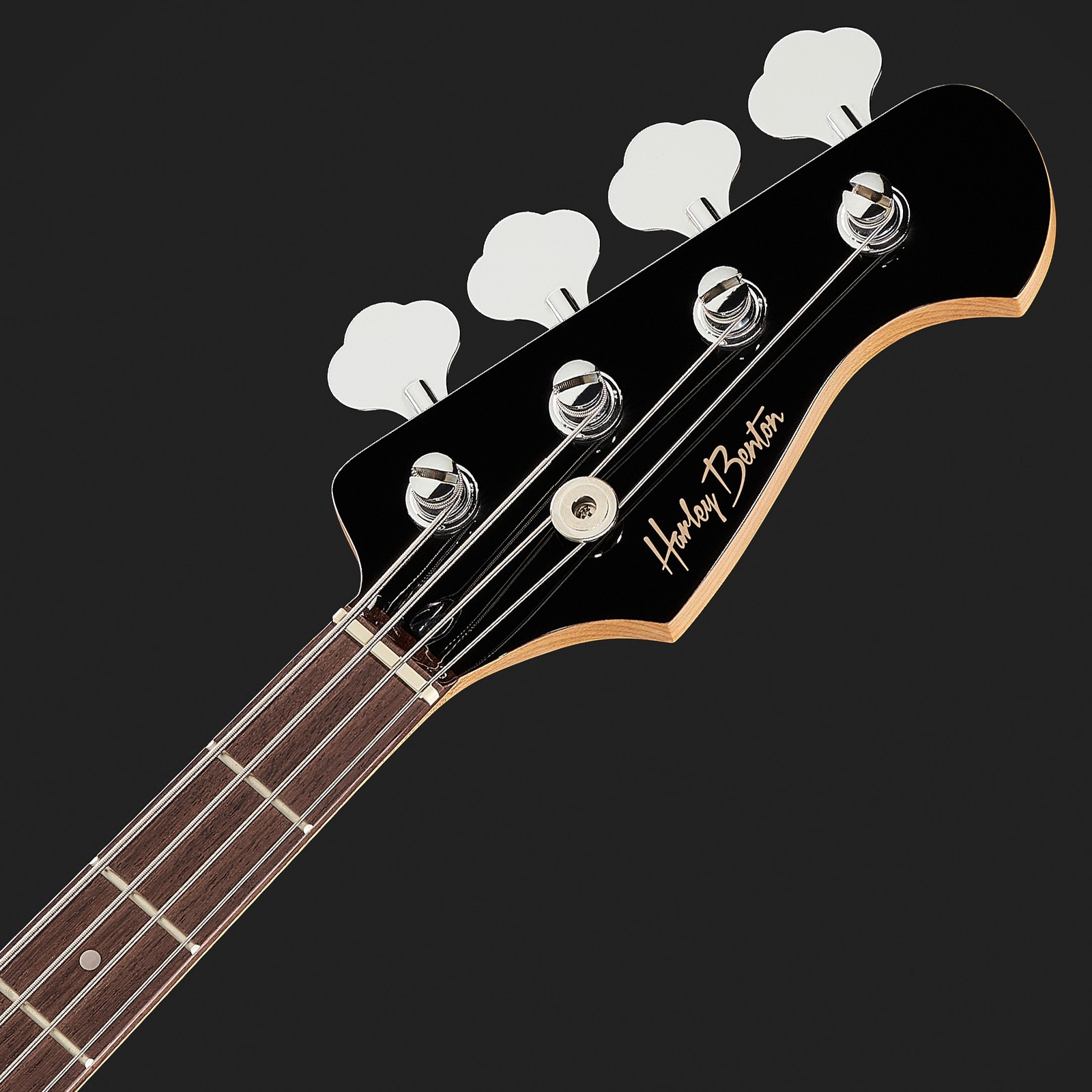 Harley Benton JB-62CC Black Matched Headstock Kopfplatte