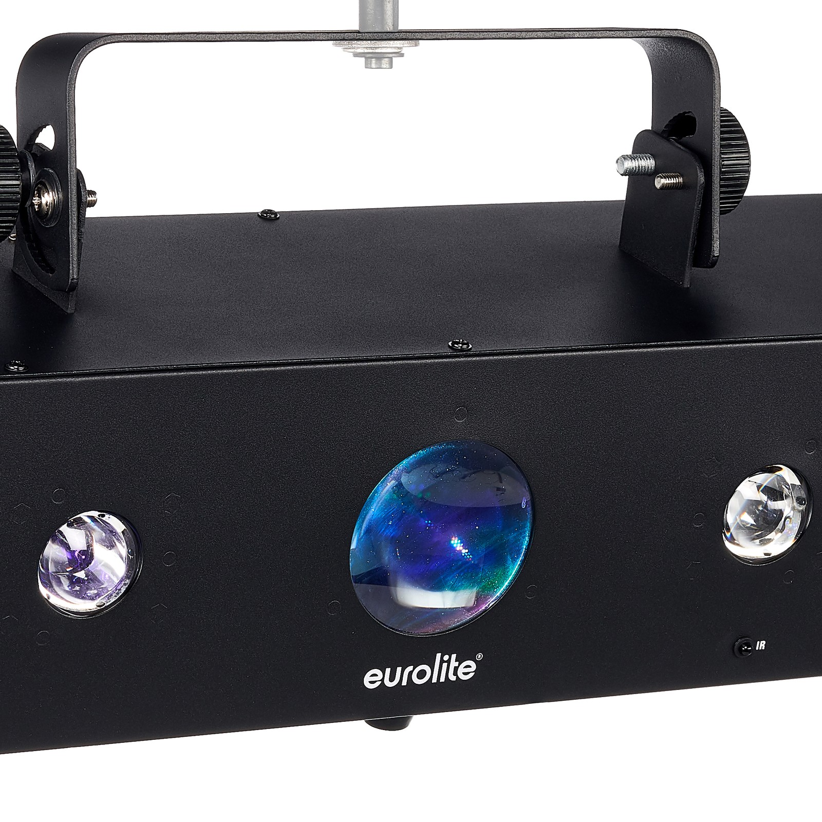 Laser unter der Halterung an der Vorderseite der Eurolite LED Multi FX Laser Bar