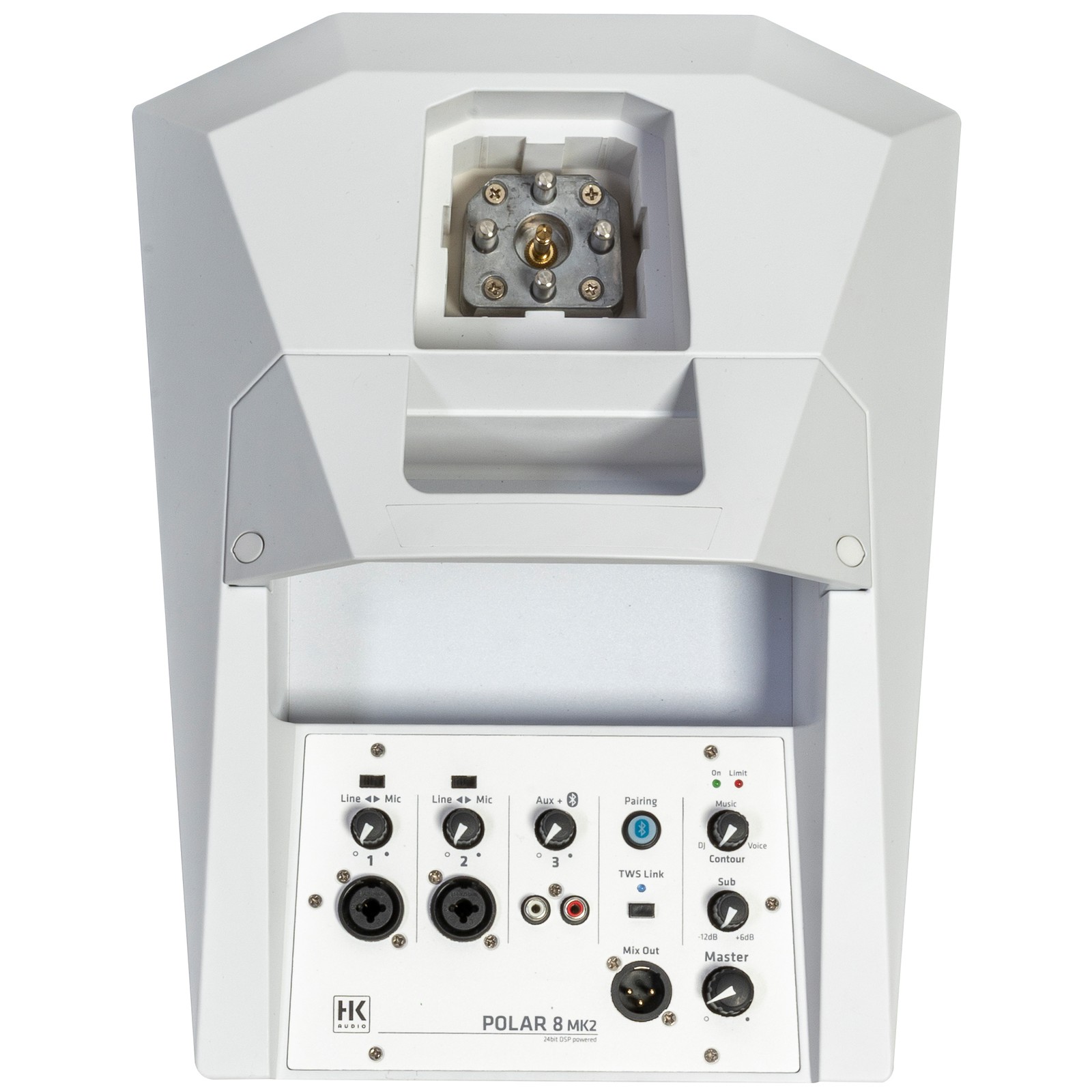 Bedienfeld des HK Audio Polar 8 MK2 WH Säulensystems