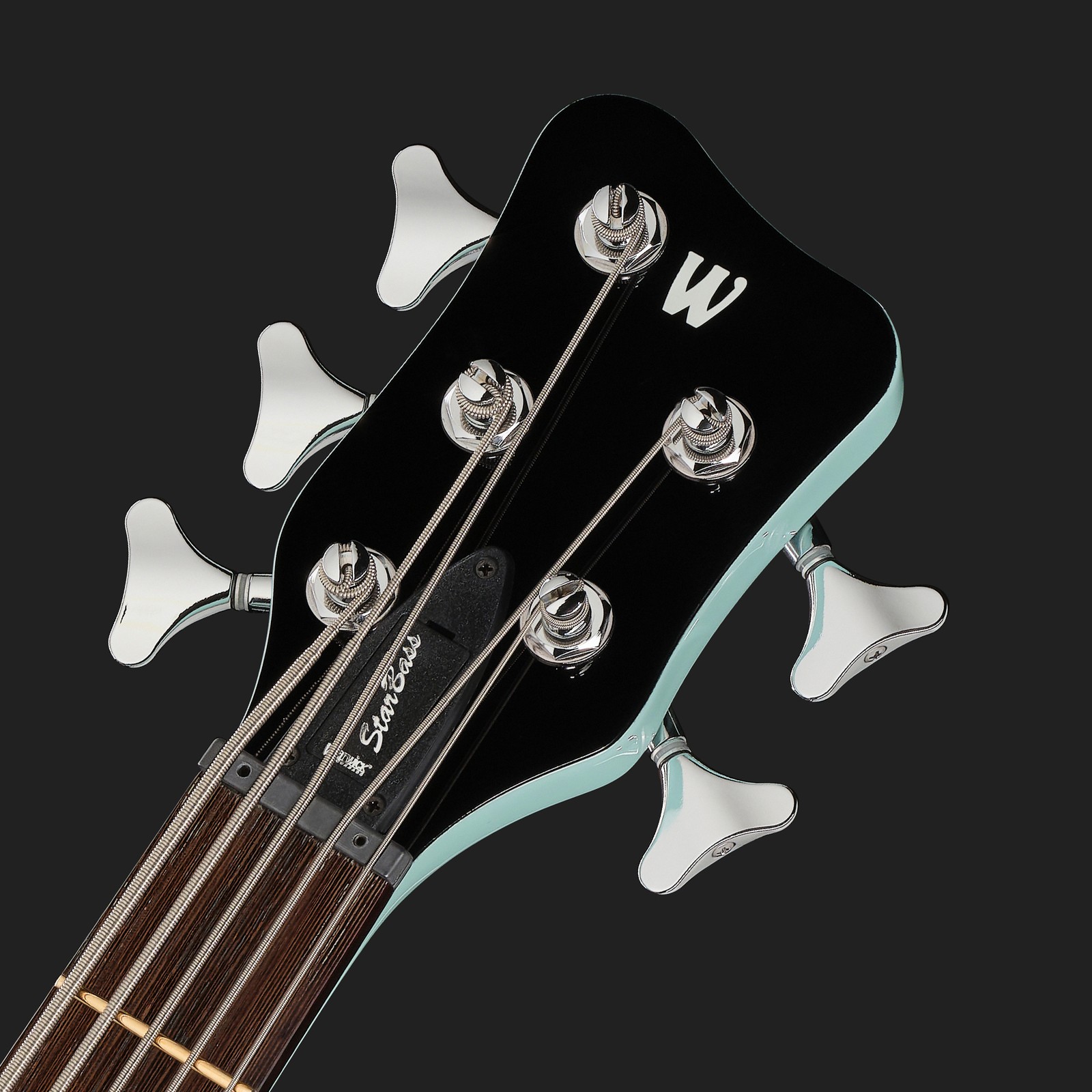 Headstock of the Warwick RB Star Bass 5 SDBHP 5-String Semi-Hollow Electric Bass