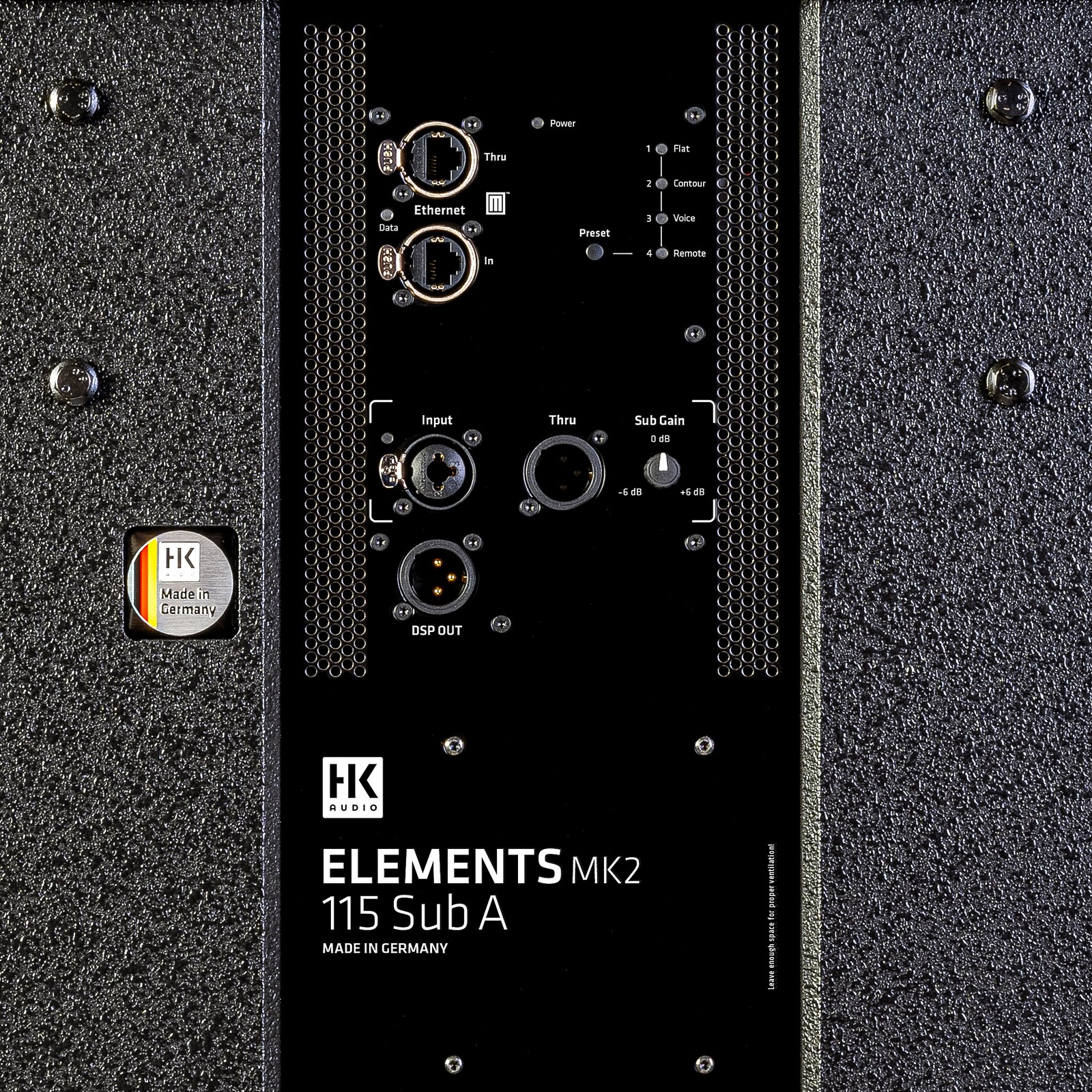 Rückseite des HK Audio Elements MK2 115 Sub A