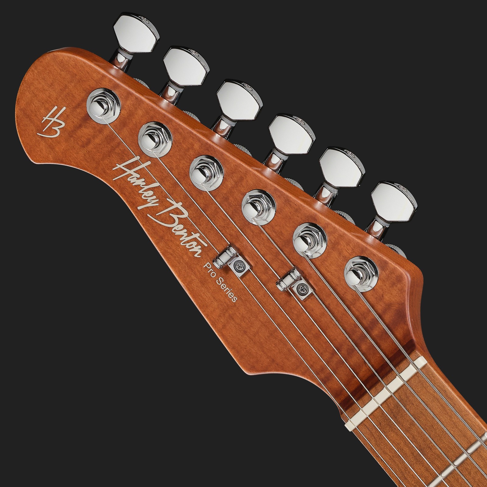 Kopfplatte der Harley Benton Fusion-IV HSS LH MN QBKB