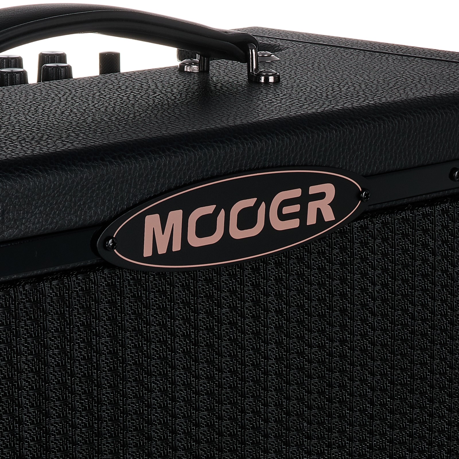 Mooer Herstellerlogo am SD 50A Akustik Verstärker
