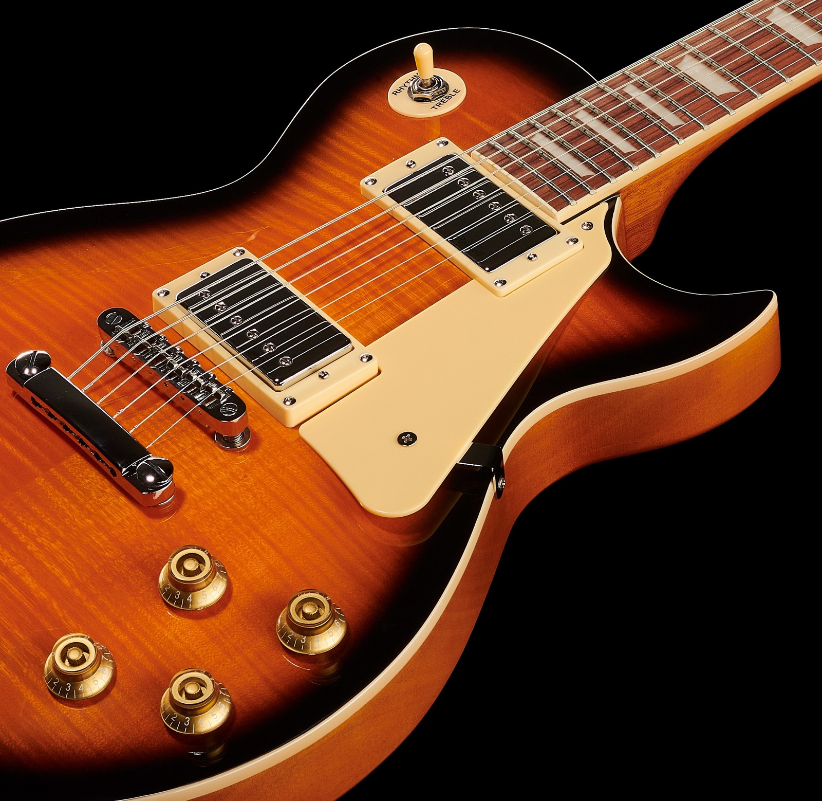 flamed maple top on the Harley Benton SC-450Plus VB Vintage Series