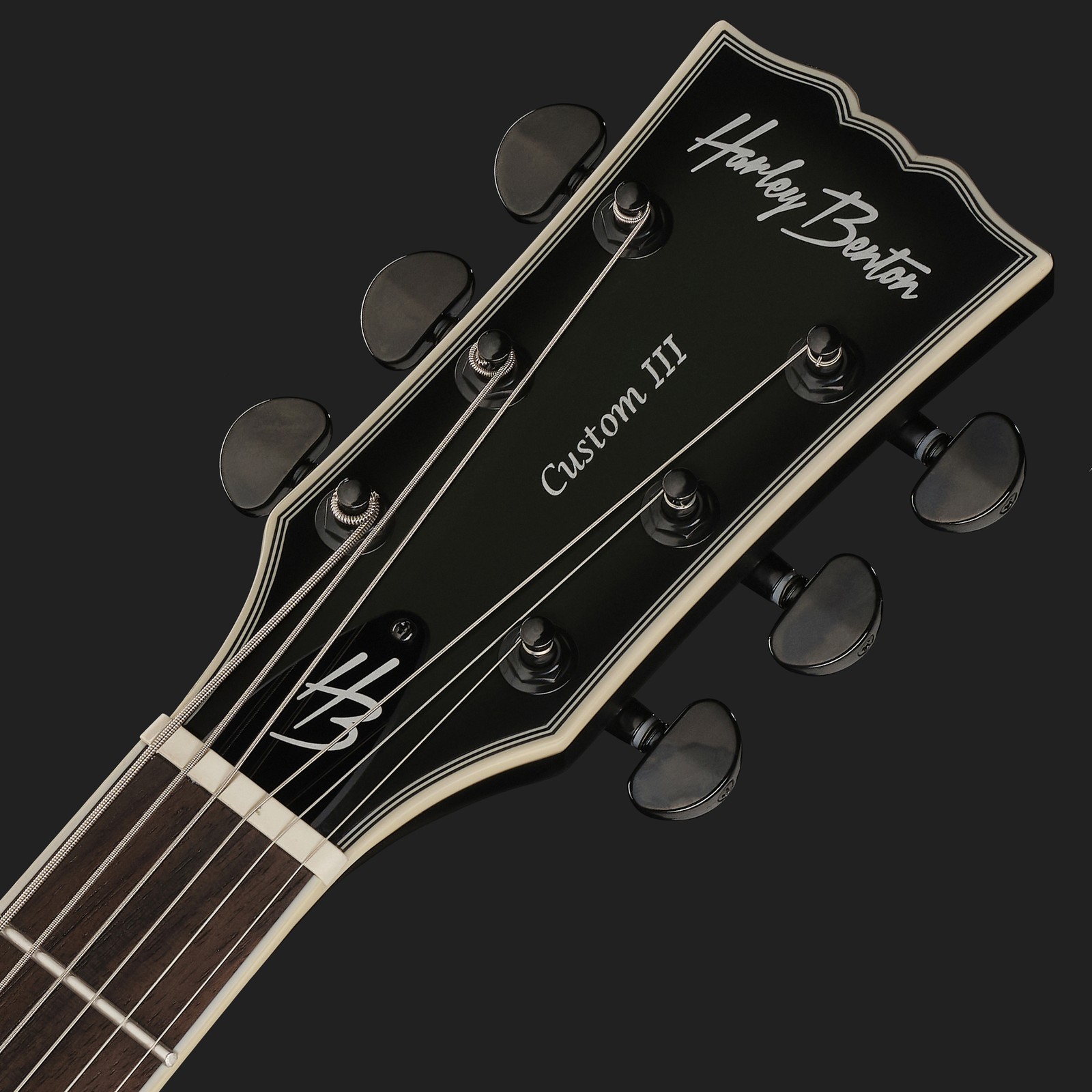 Headstock of the Harley Benton SC-Custom III Baritone AB