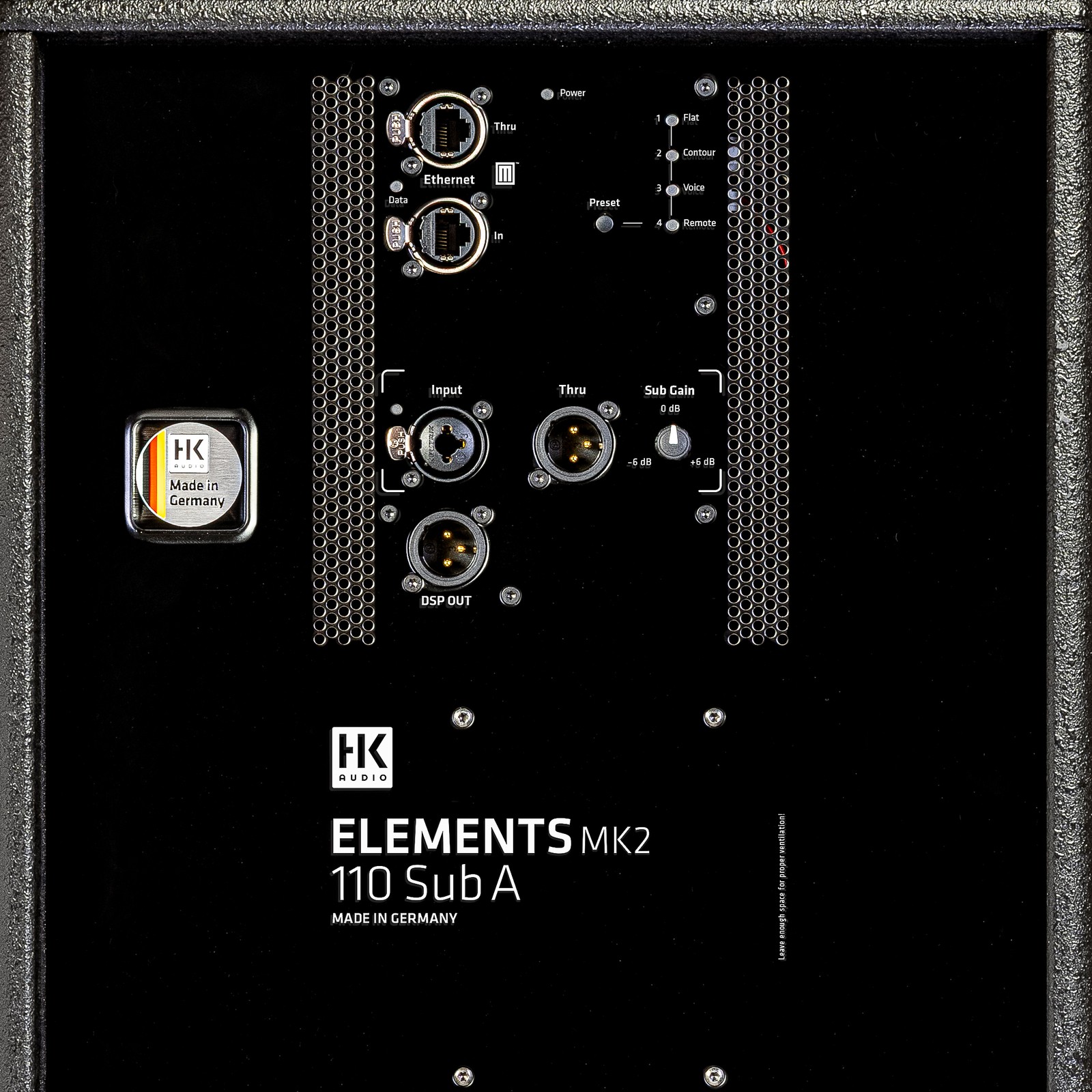 Rückseite desHK Audio Elements MK2 110 Sub A