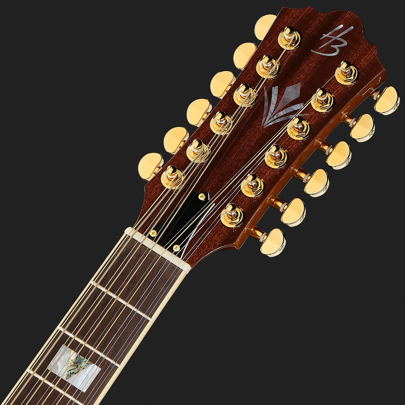 Kopfplatte der Harley Benton Custom Line CLJ-412E NT Westerngitarre