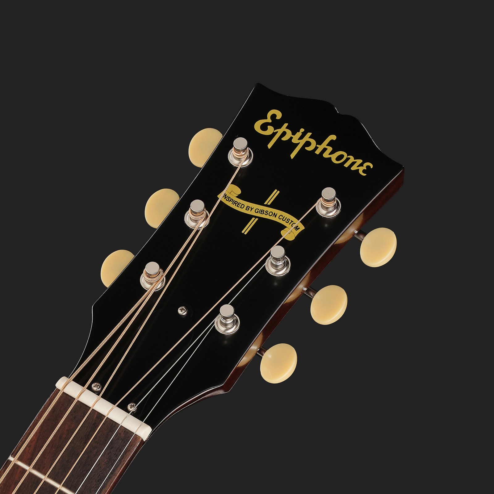 Epiphone 1942 Banner J-45 Reissue VS IBC, acoustic guitar, headstock