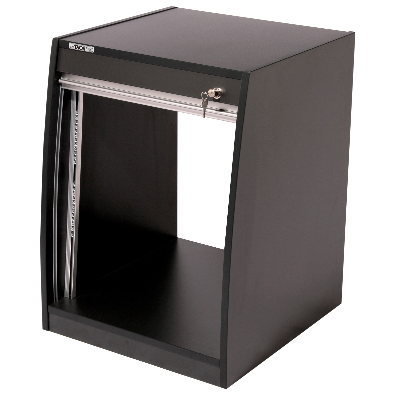 Thon Studio Rack 12U black im geöffneten Zustand