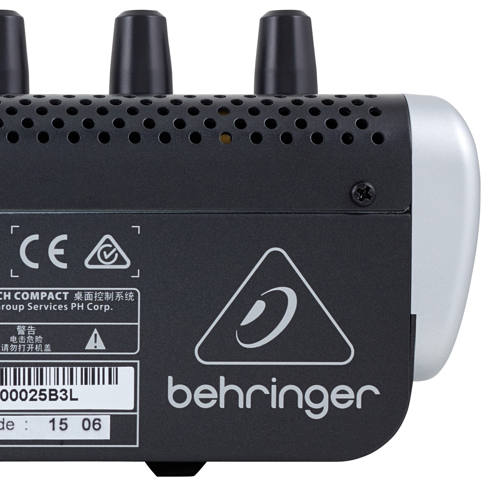 Behringer logo on the X-Touch Compact Universal Remote Control for DAWs