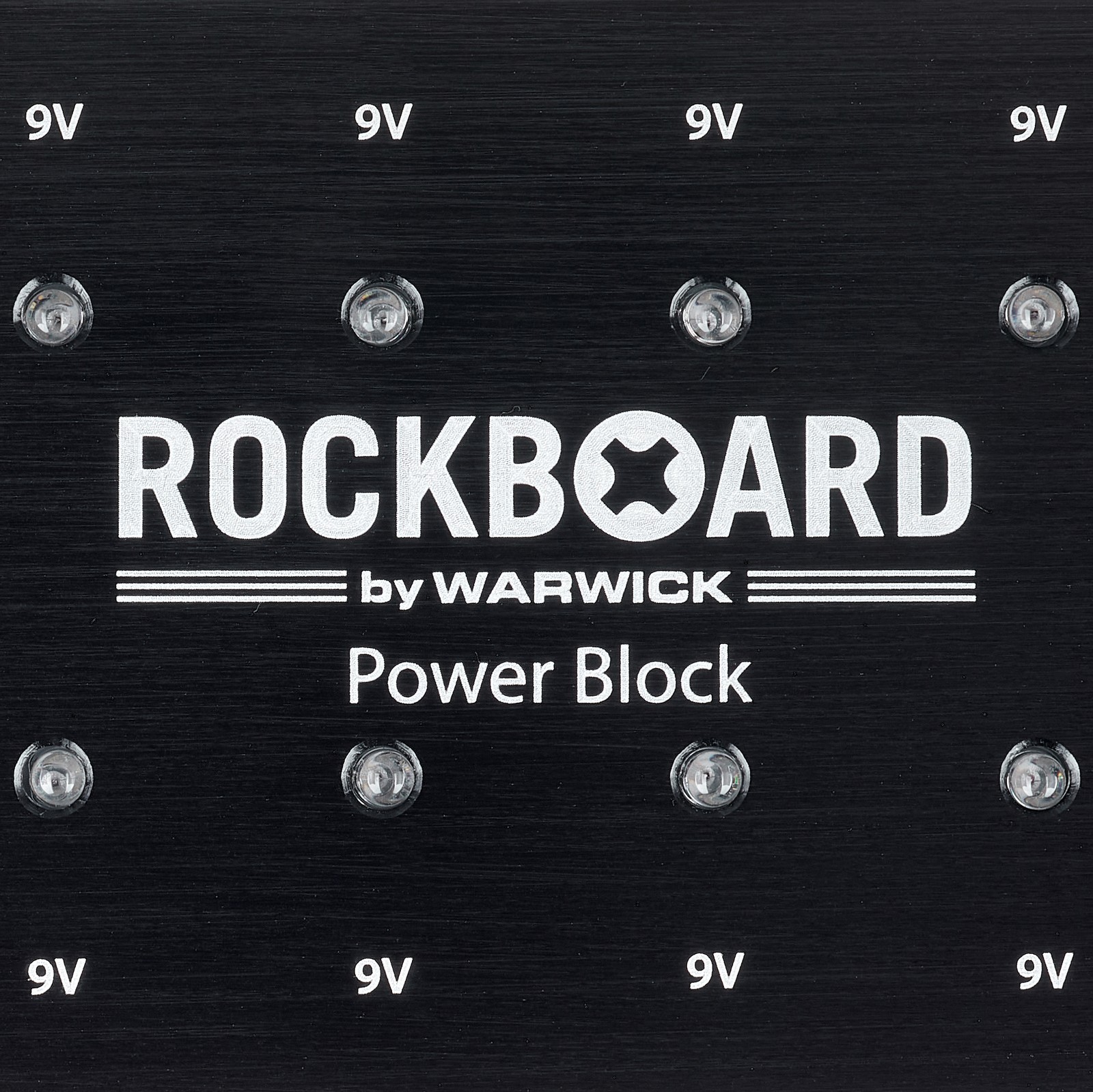 RockBoard logo on the Power Block multi-power supply for effects devices