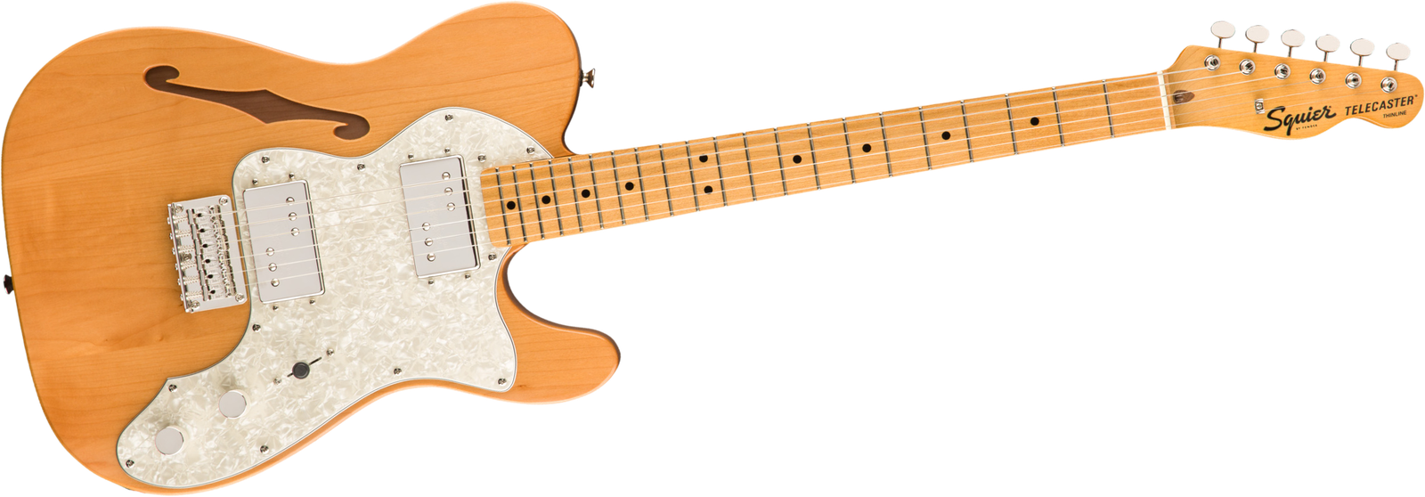 Semiakustik E-Gitarre Squier CV 70s Tele Thinline MN NAT Frontansicht