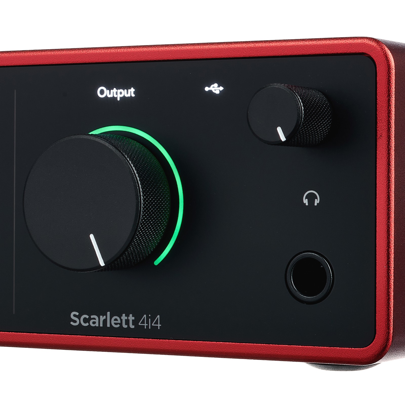 Detailed view of the Focusrite Scarlett 4i4 4th Generation 4-channel audio interface
