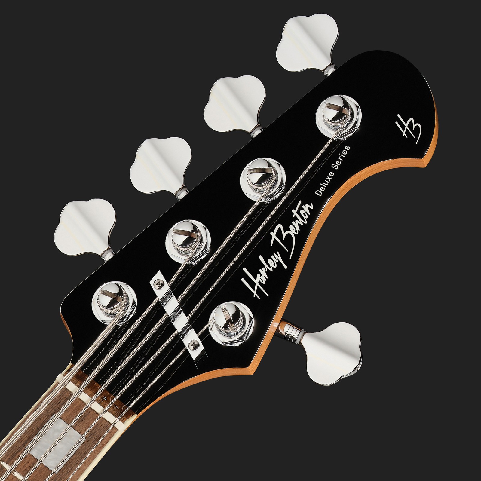 5-Saiter Bassgitarre Kopfplatte mit schwarzem matching Headstock