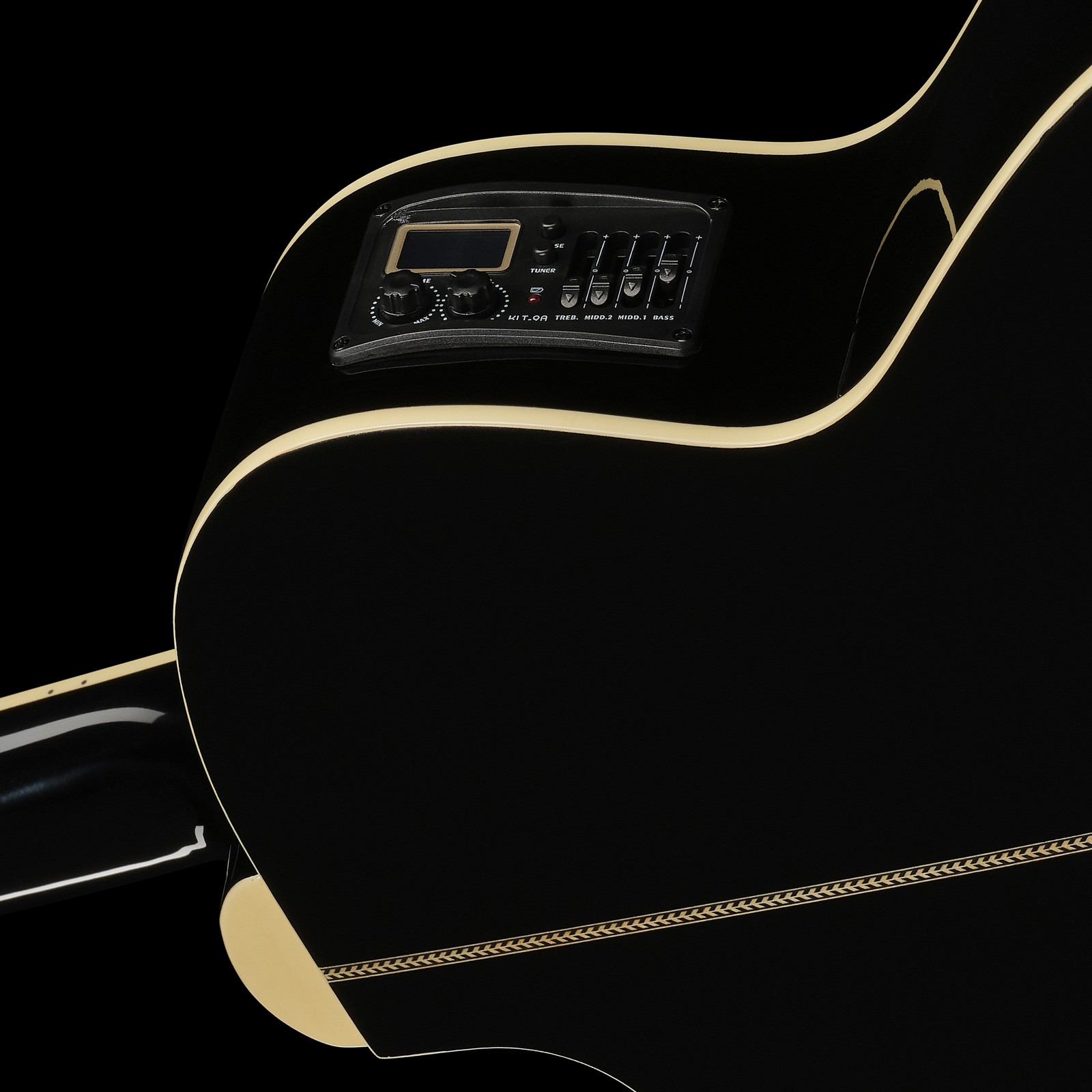 Détail du Harley Benton B-30BK Acoustic Bass Series