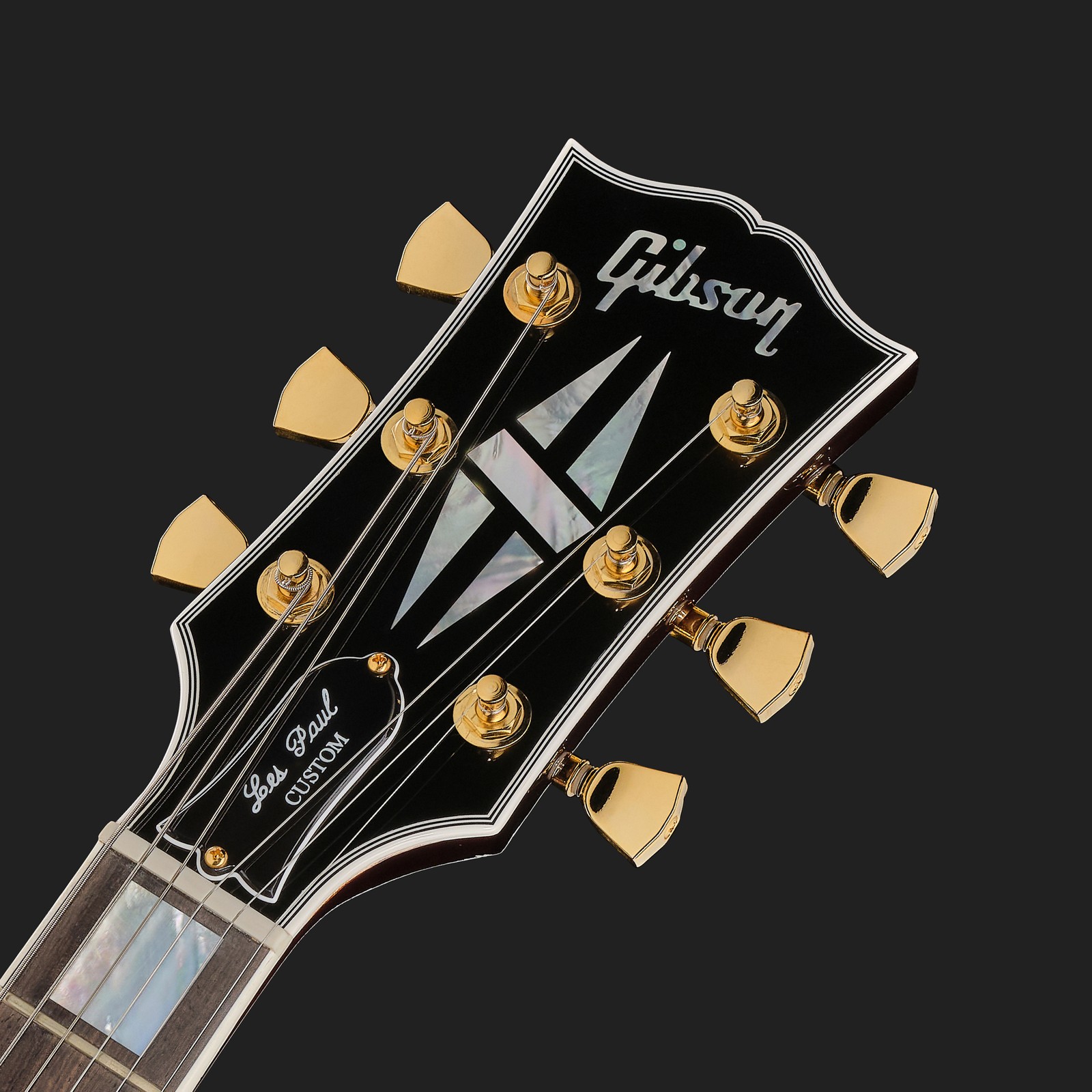 Kopfplatte der Gibson Les Paul Custom 70s Tobacco B