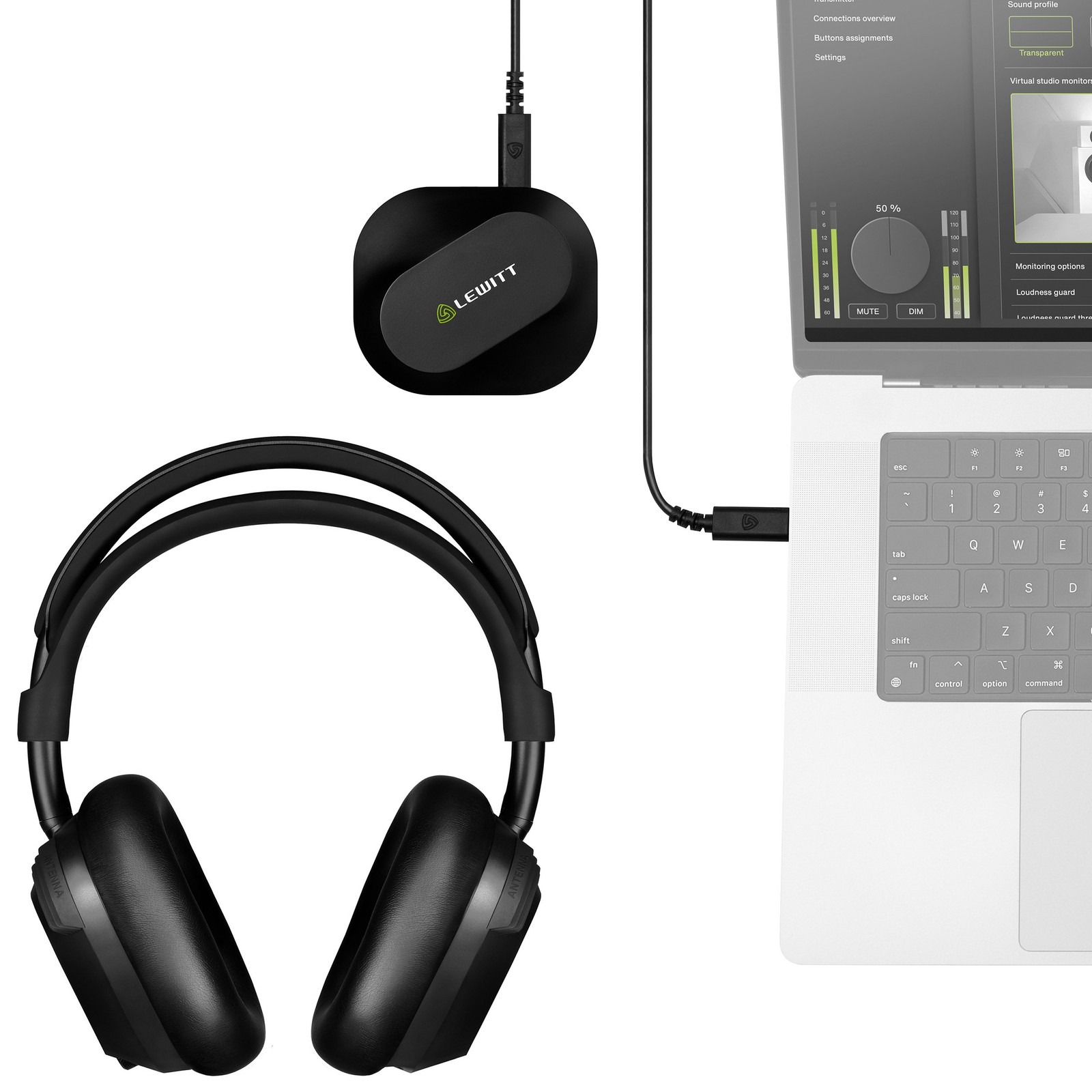 Connection diagram for wireless headphones
