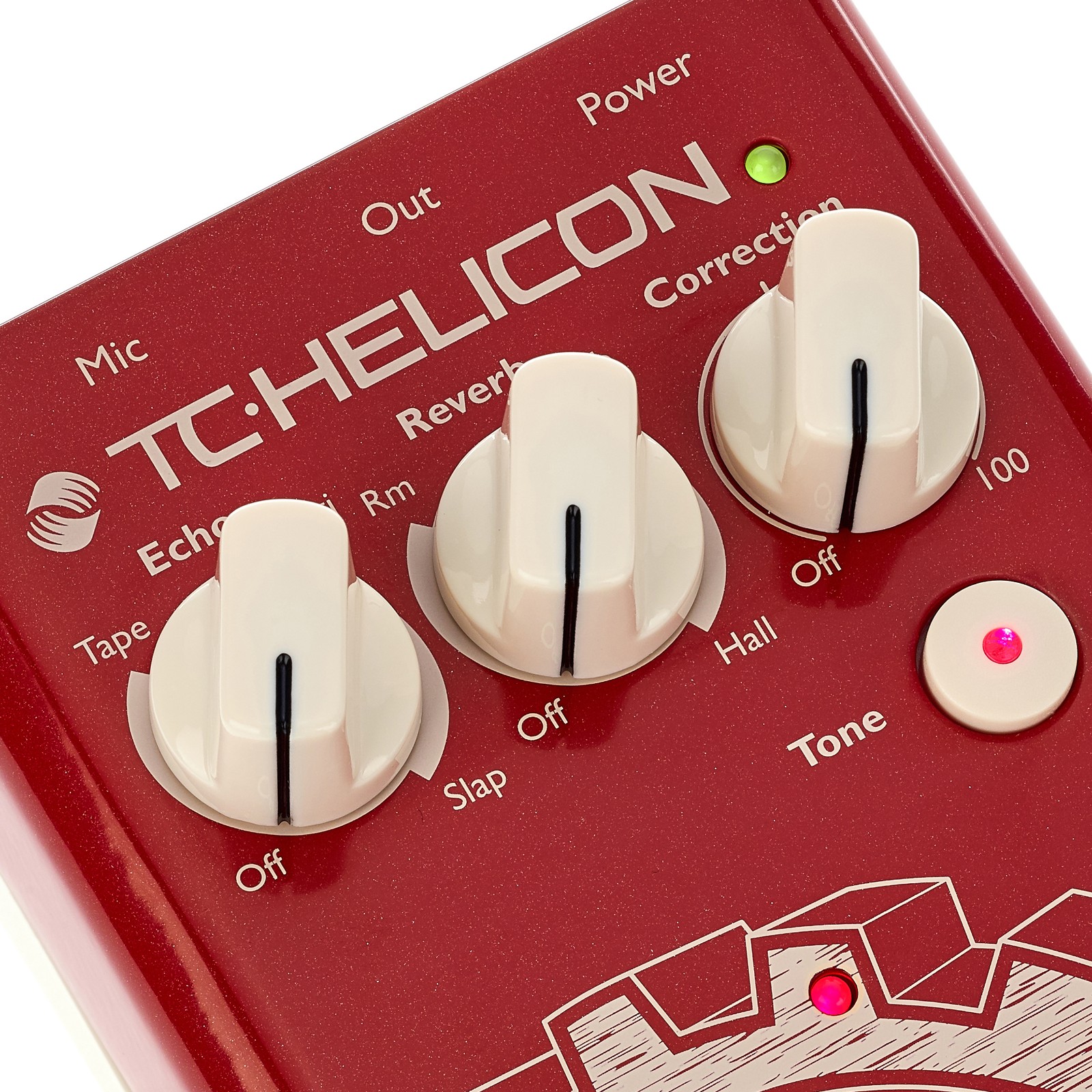 TC Helicon Mic Mechanic 2, Vocal-Effektpedal, Regler