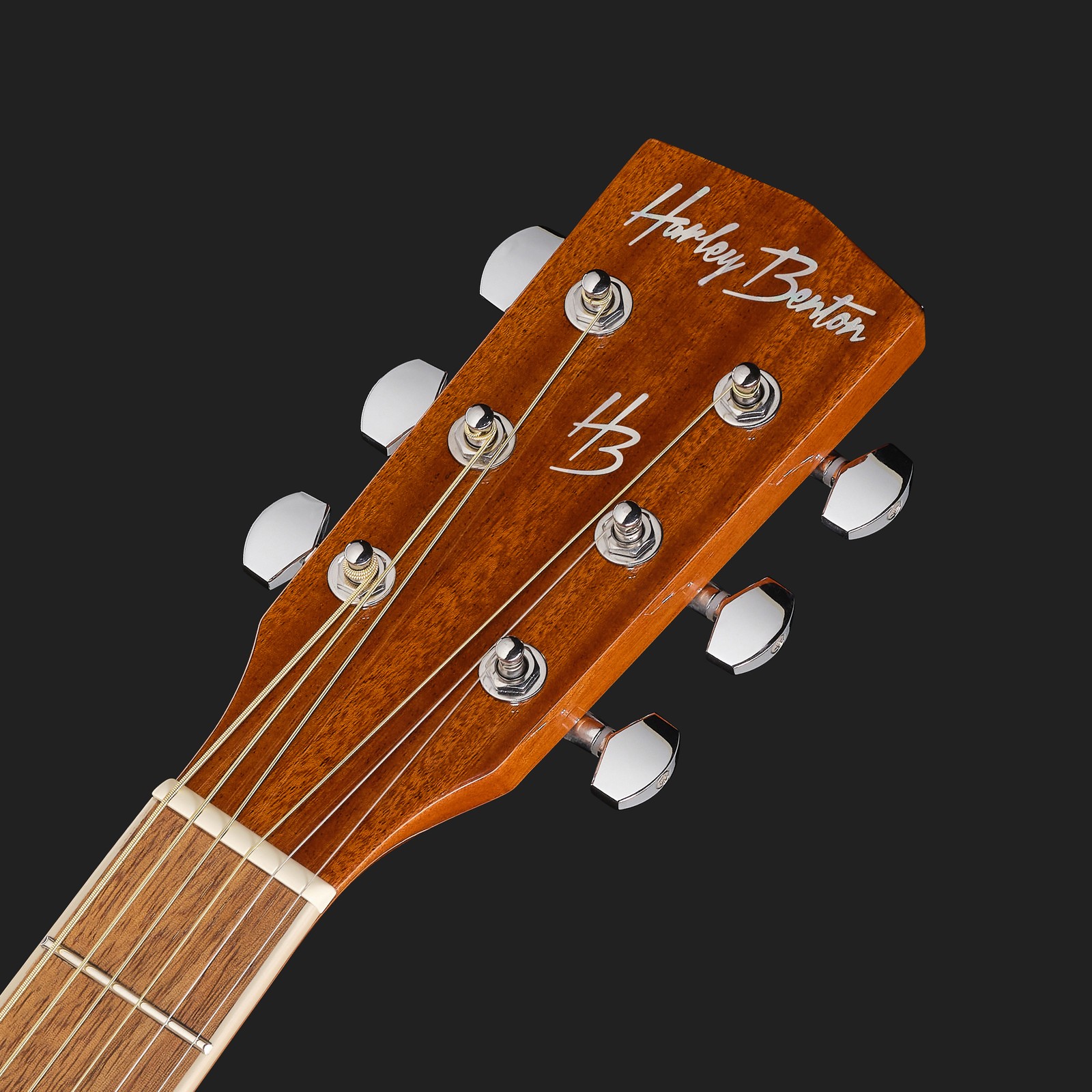 Headstock of the Harley Benton D-120CE VS Acoustic Guitar with Pickup