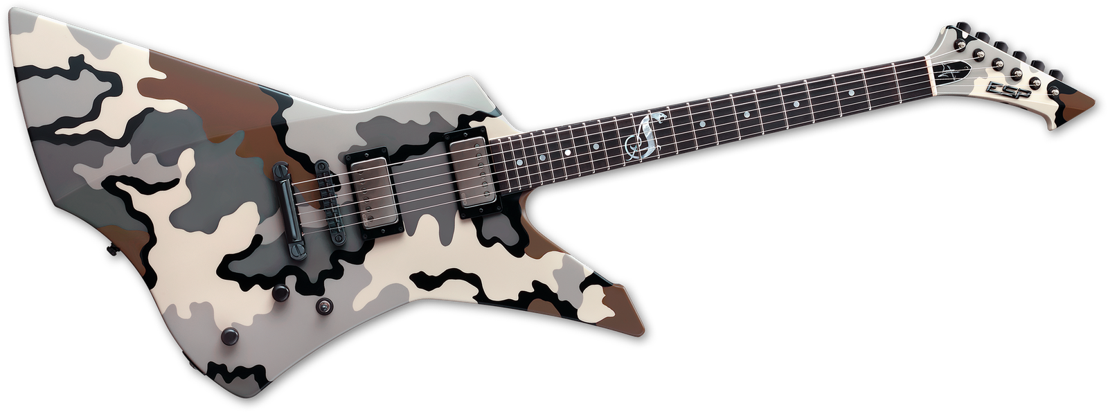 ESP Snakebyte Camo Metal guitar, front view
