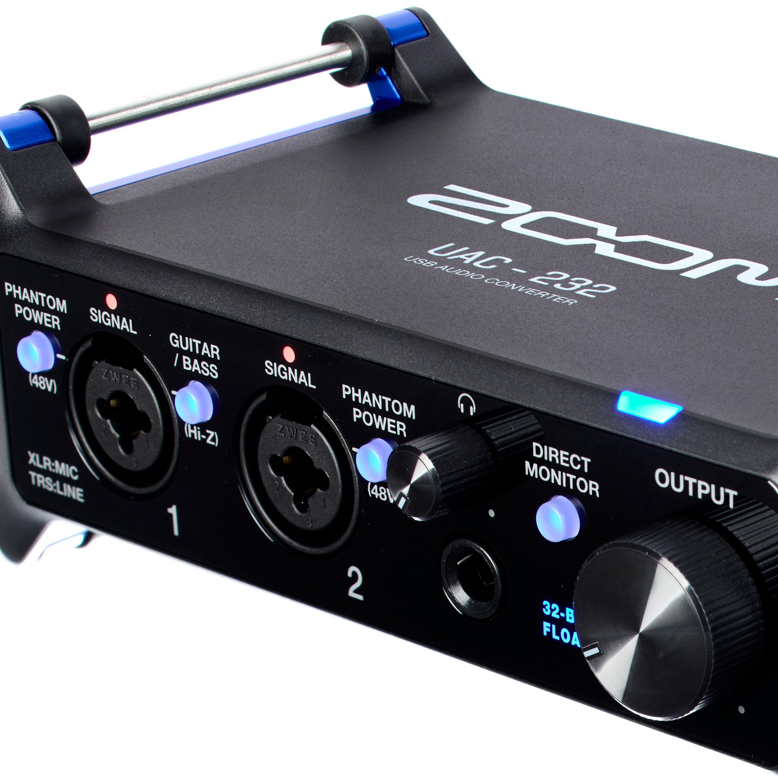 Bedienelemente des Zoom UAC-232 USB Audiointerface