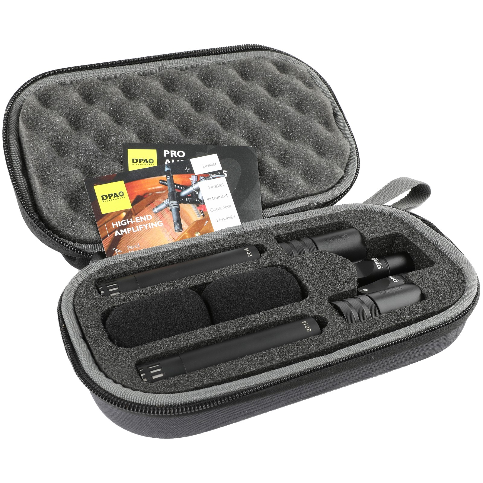 DPA ST2015 condenser microphone with carrying case DPA Microphones manufacturer logo DPA ST2015 condenser microphone