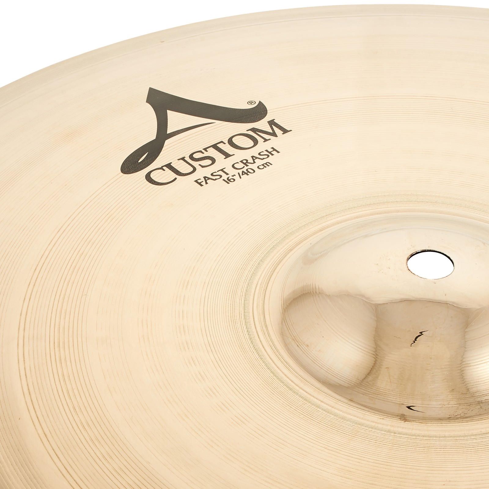 Oberseite des Zildjian A-Custom 16" Fast Crashbeckens
