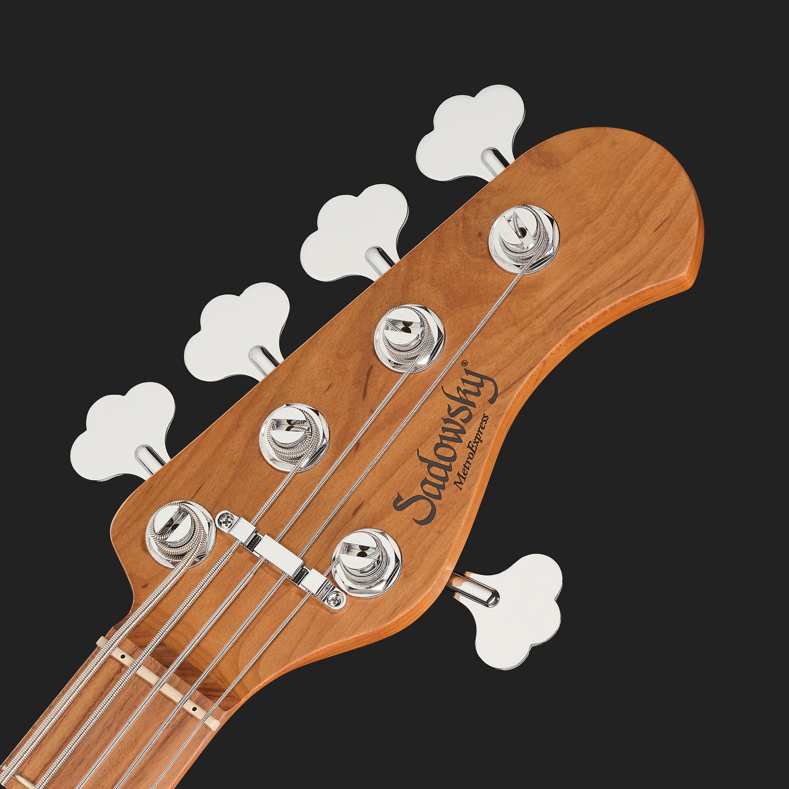 Sadowsky MetroExp 21 HybPJ 5 Morado OBL, five-string bass guitar, headstock