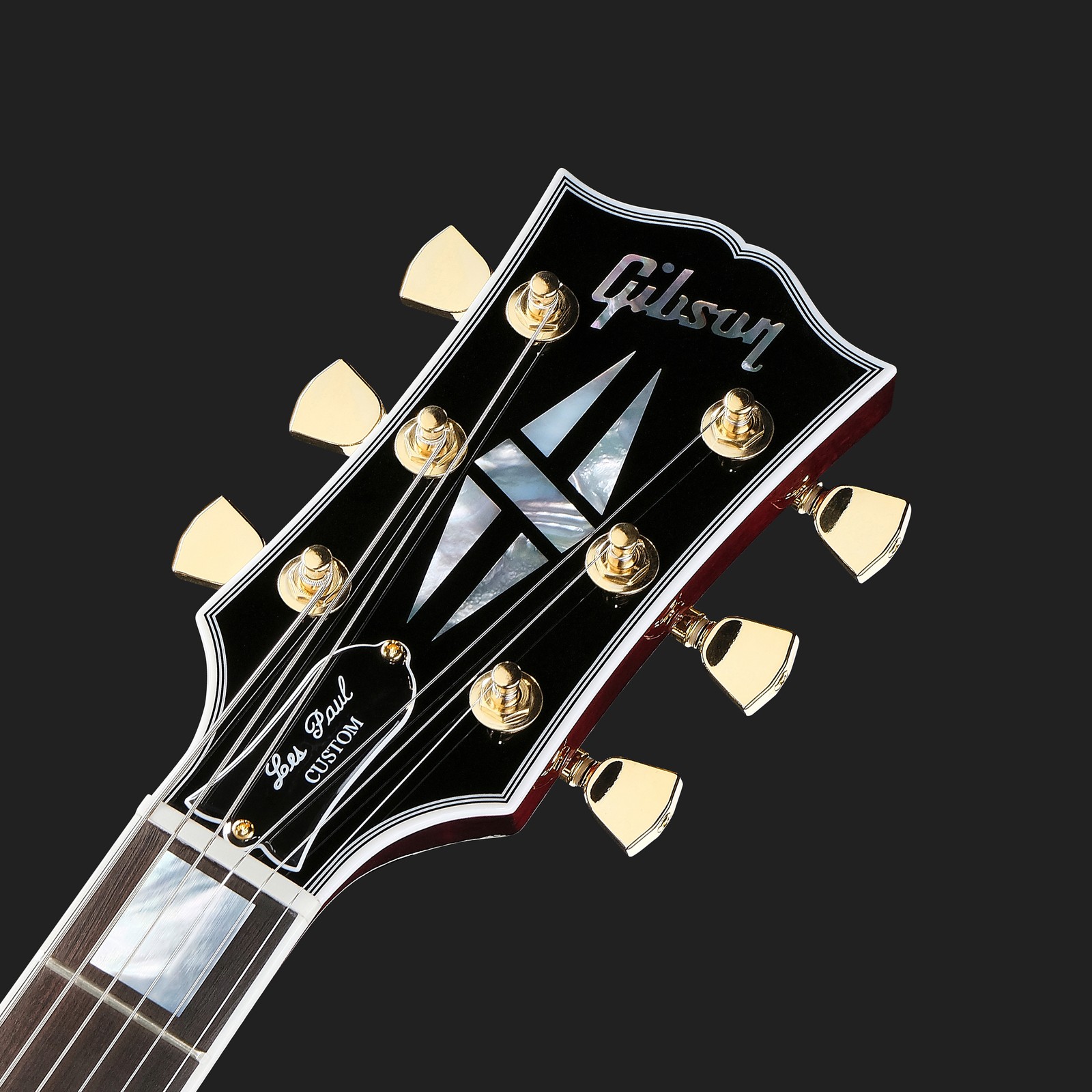 Kopfplatte der Gibson Les Paul Custom 70s Wine Red
