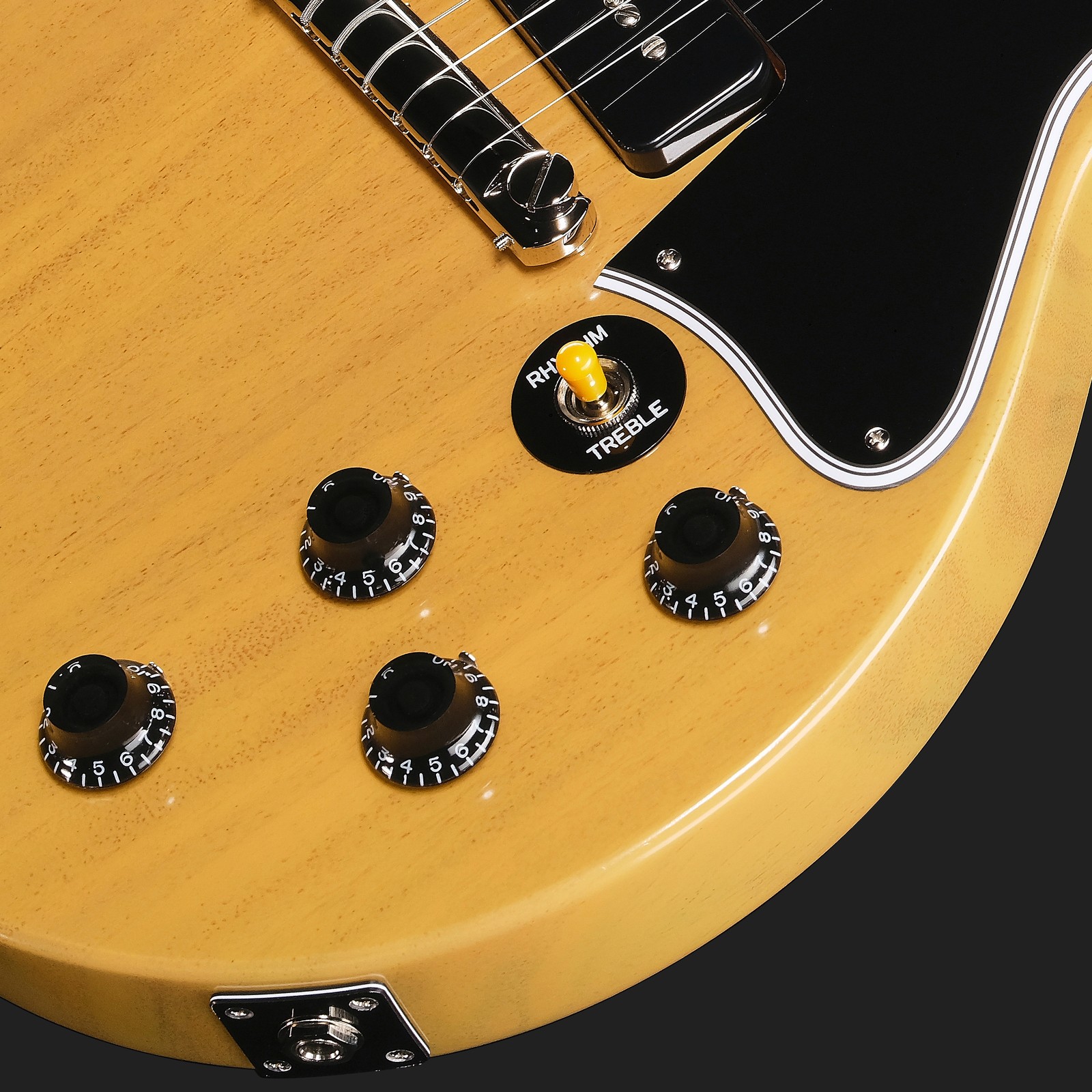 Pots on the Epiphone 1960 Les Paul Special DC TVY electric guitar
