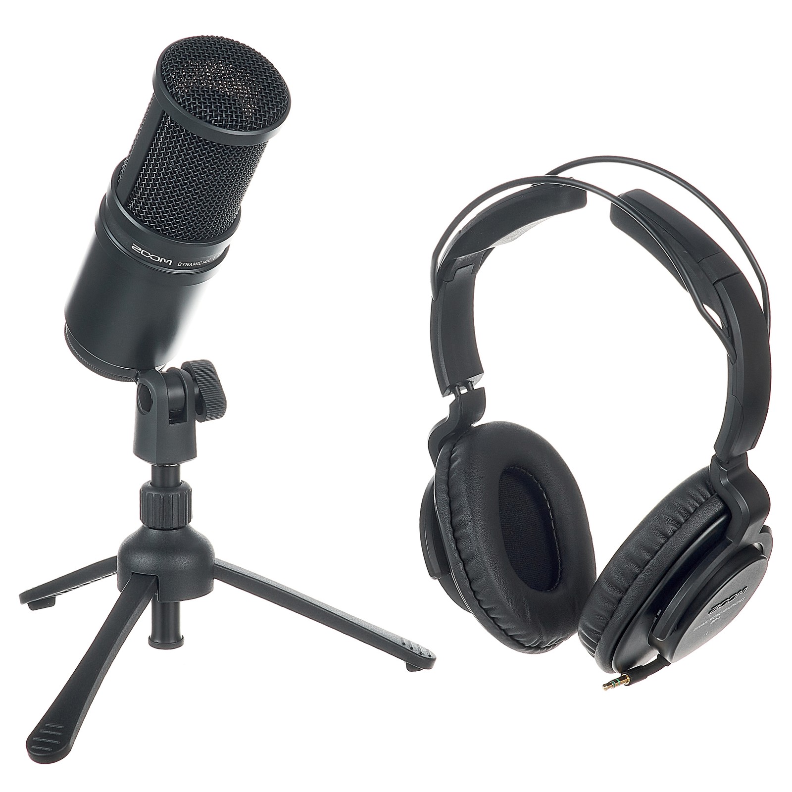 Zoom ZDM-1 Podcast Mic Pack large-diaphragm studio microphone and headphones