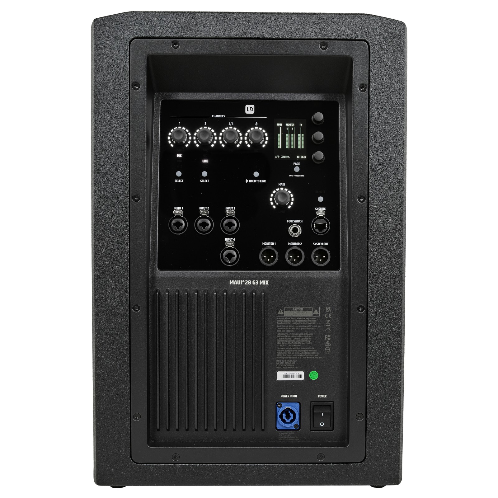 Bedienfeld des LD Systems Maui 28 G3 Mix