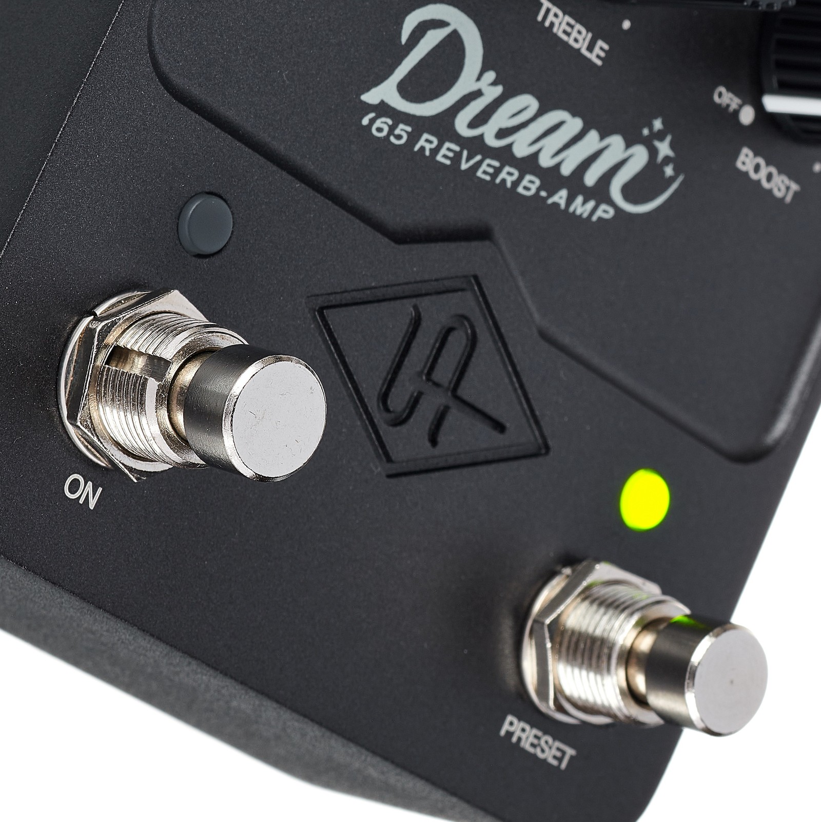 Logo on the front of the Universal Audio UAFX Dream '65