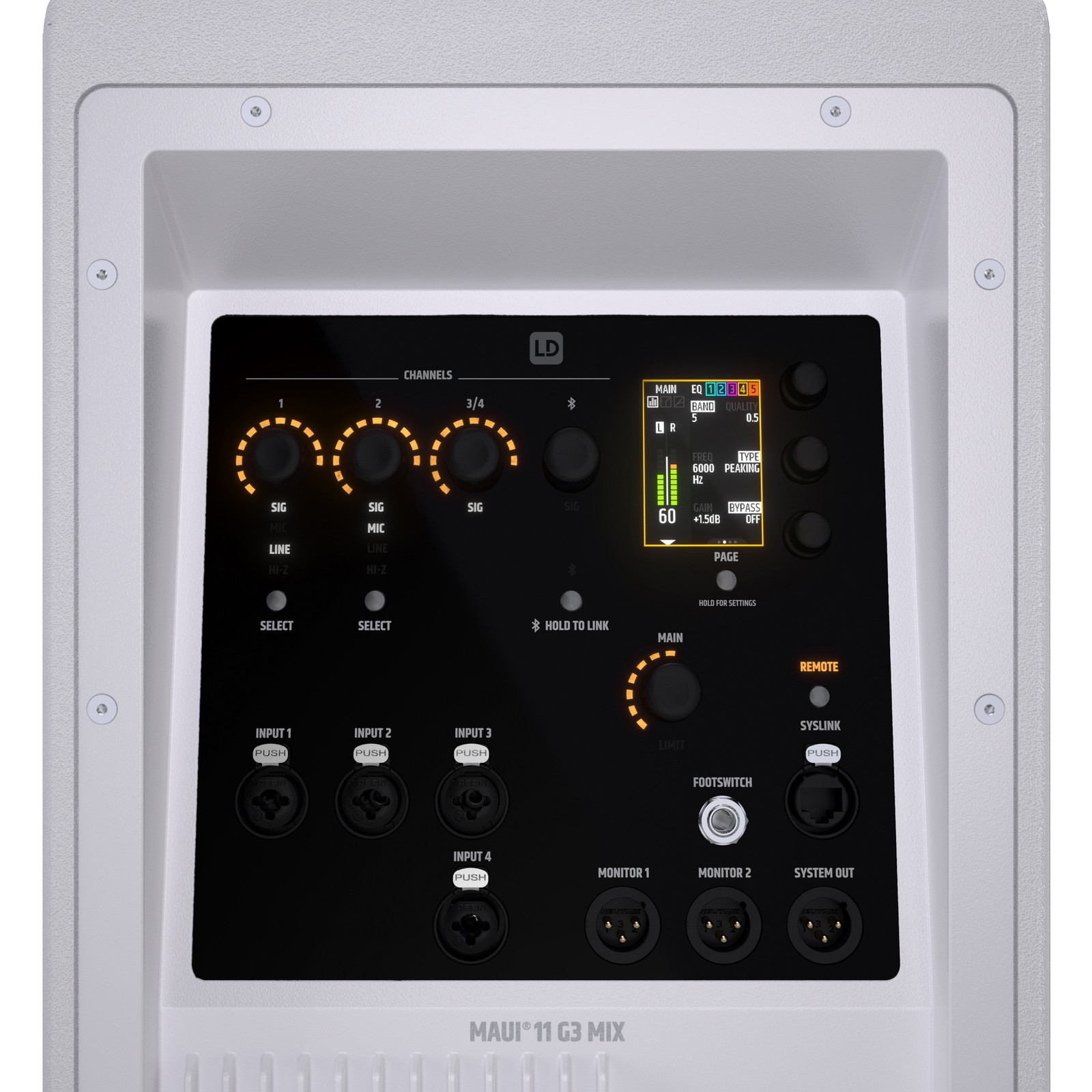 LD Systems Maui 11 G3 Mix W mit 6-Kanal-Mischpult