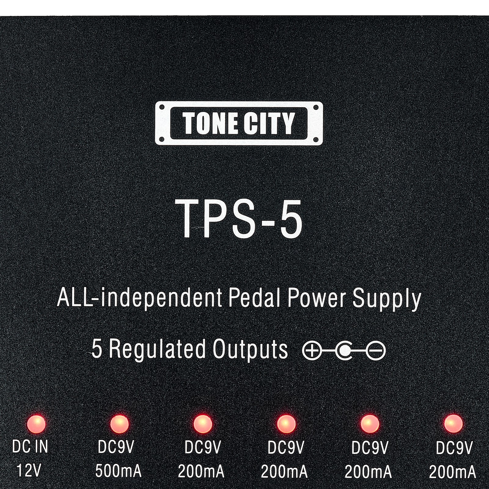 Gehäuseoberseite des Tone City TPS-05 - Multi Power Supply