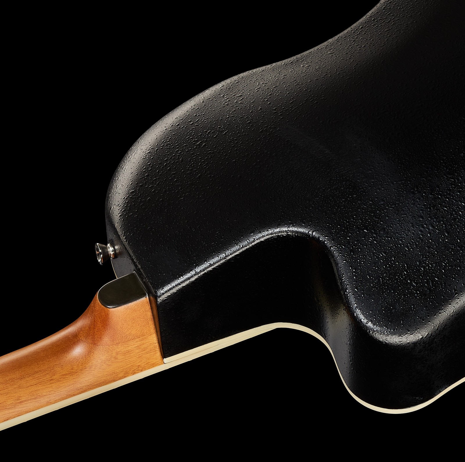 Neck joint of the Harley Benton HBO-600BK Steel-String Guitar with Pickup