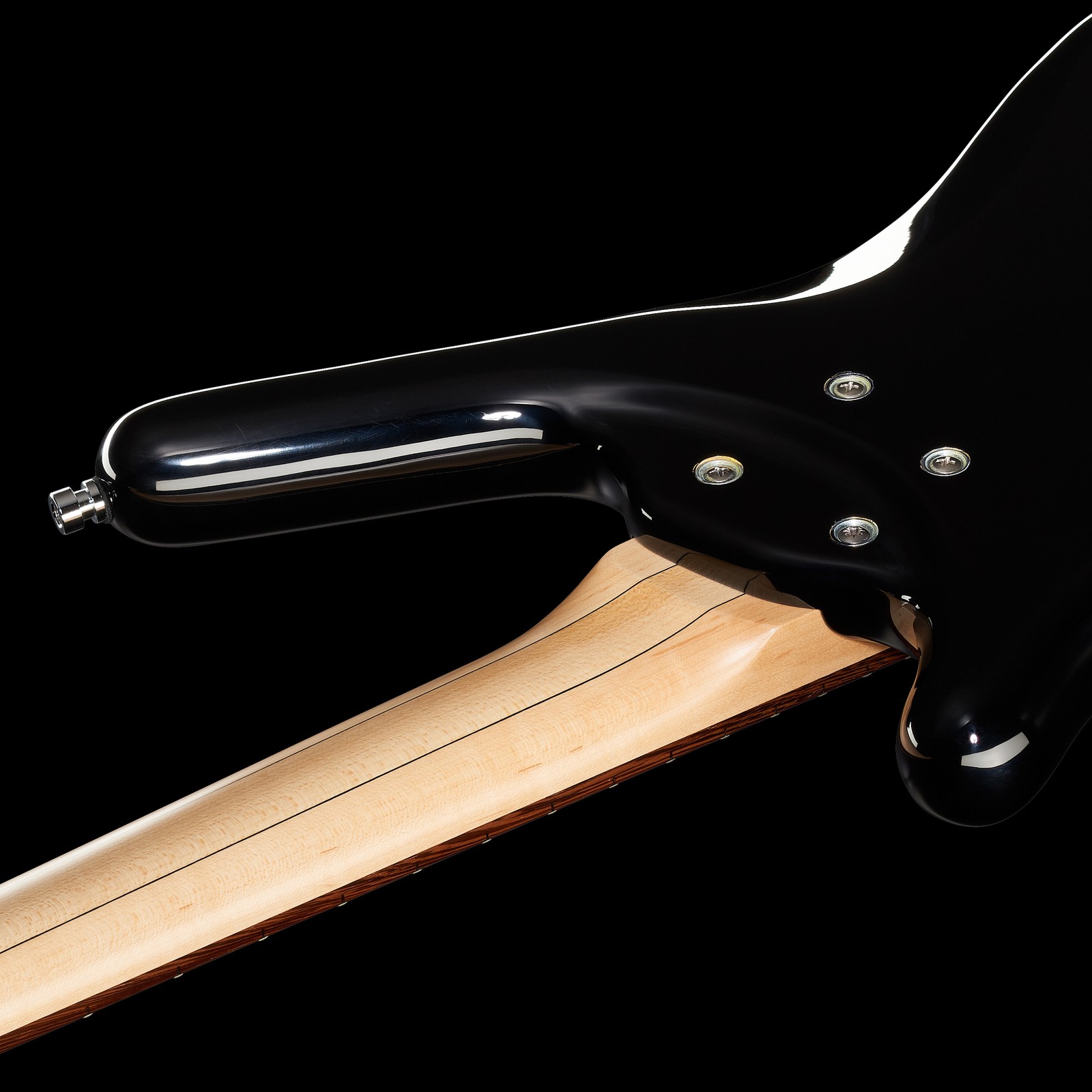 Bolt-on maple neck, Warwick RockBass Corvette Basic Black Short Scale, electric bass guitar