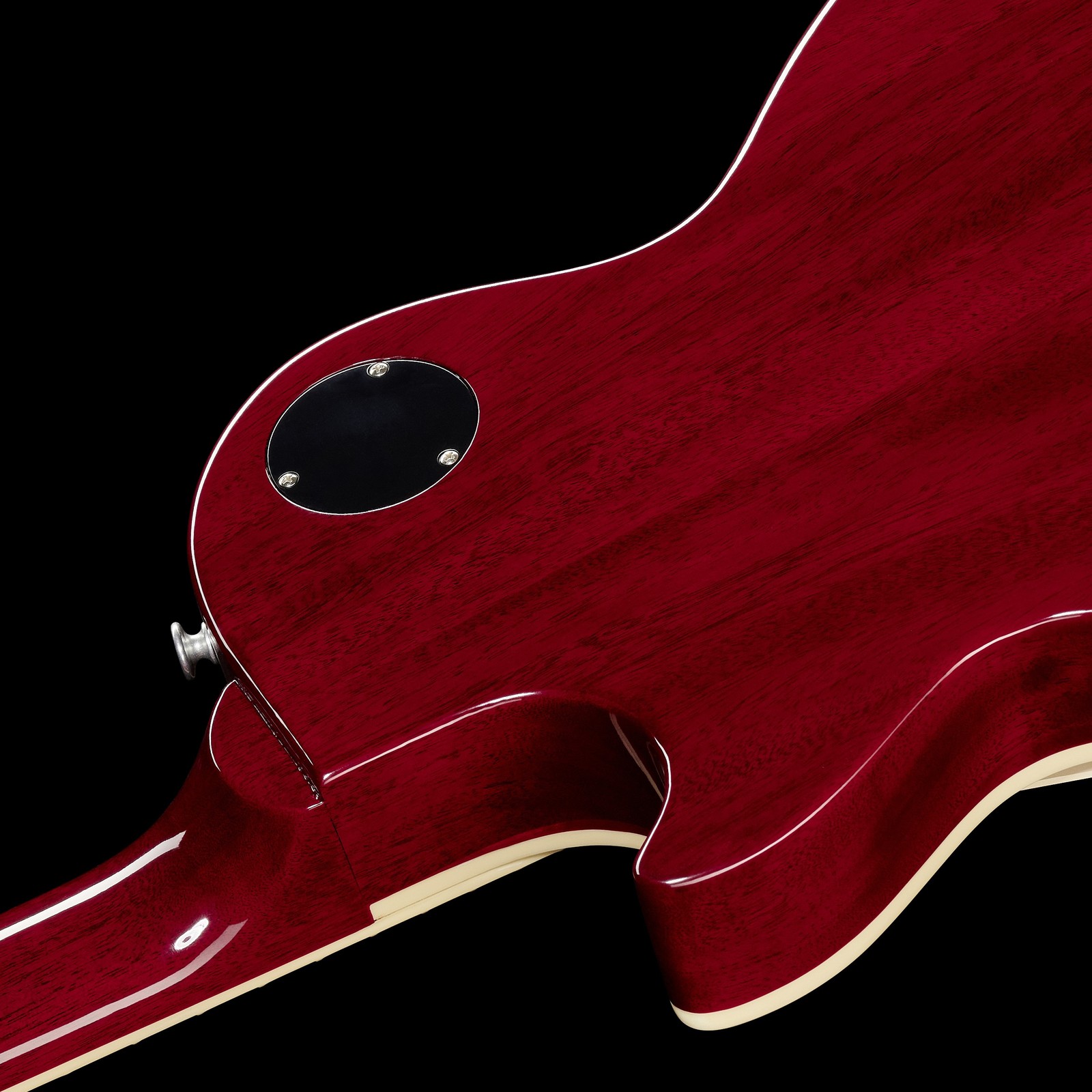Closeup body backside of the Gibson Les Paul Standard 60s Cherry Electric Guitar