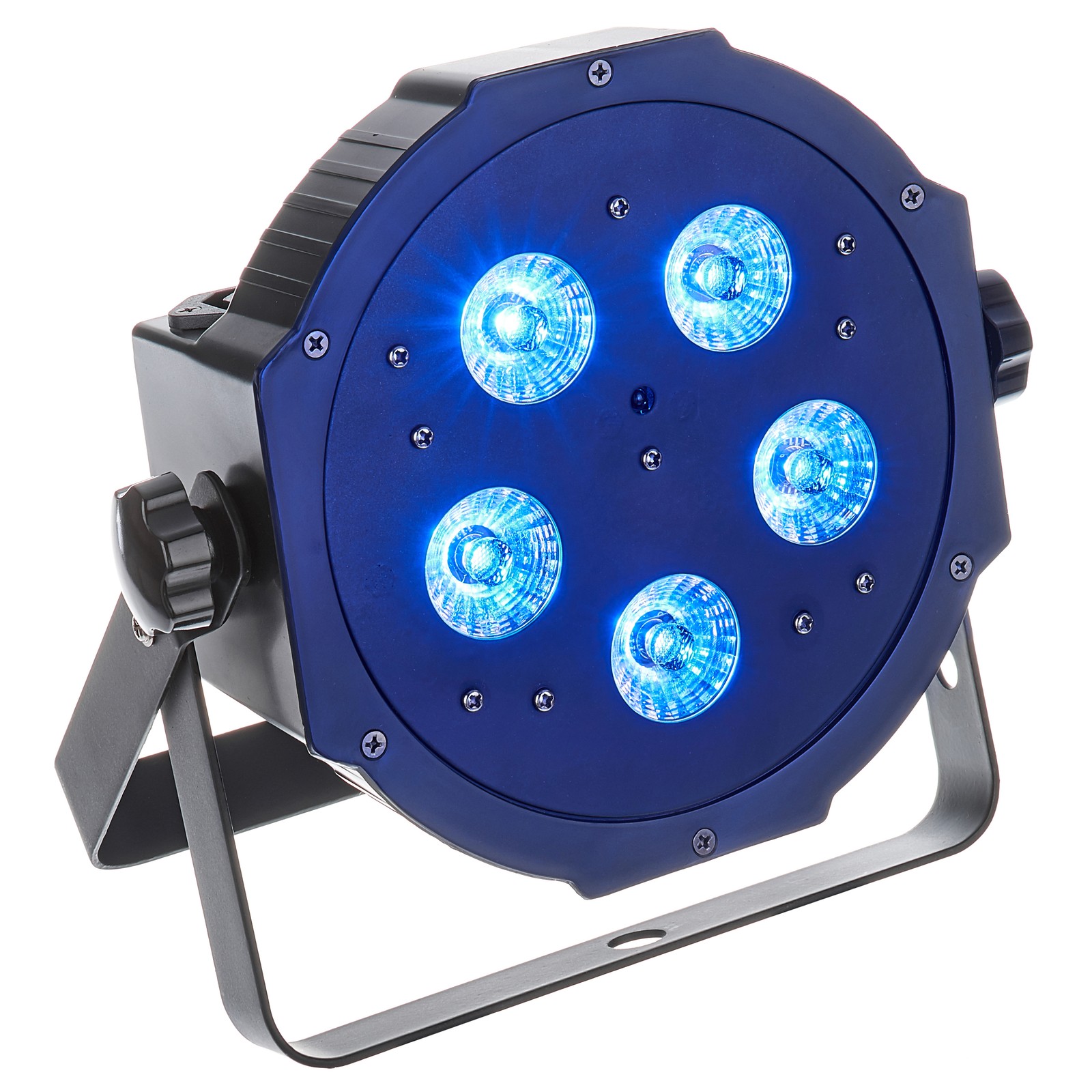 Trois projecteurs ADJ Mega TriPar Profile Plus à éclairage différent