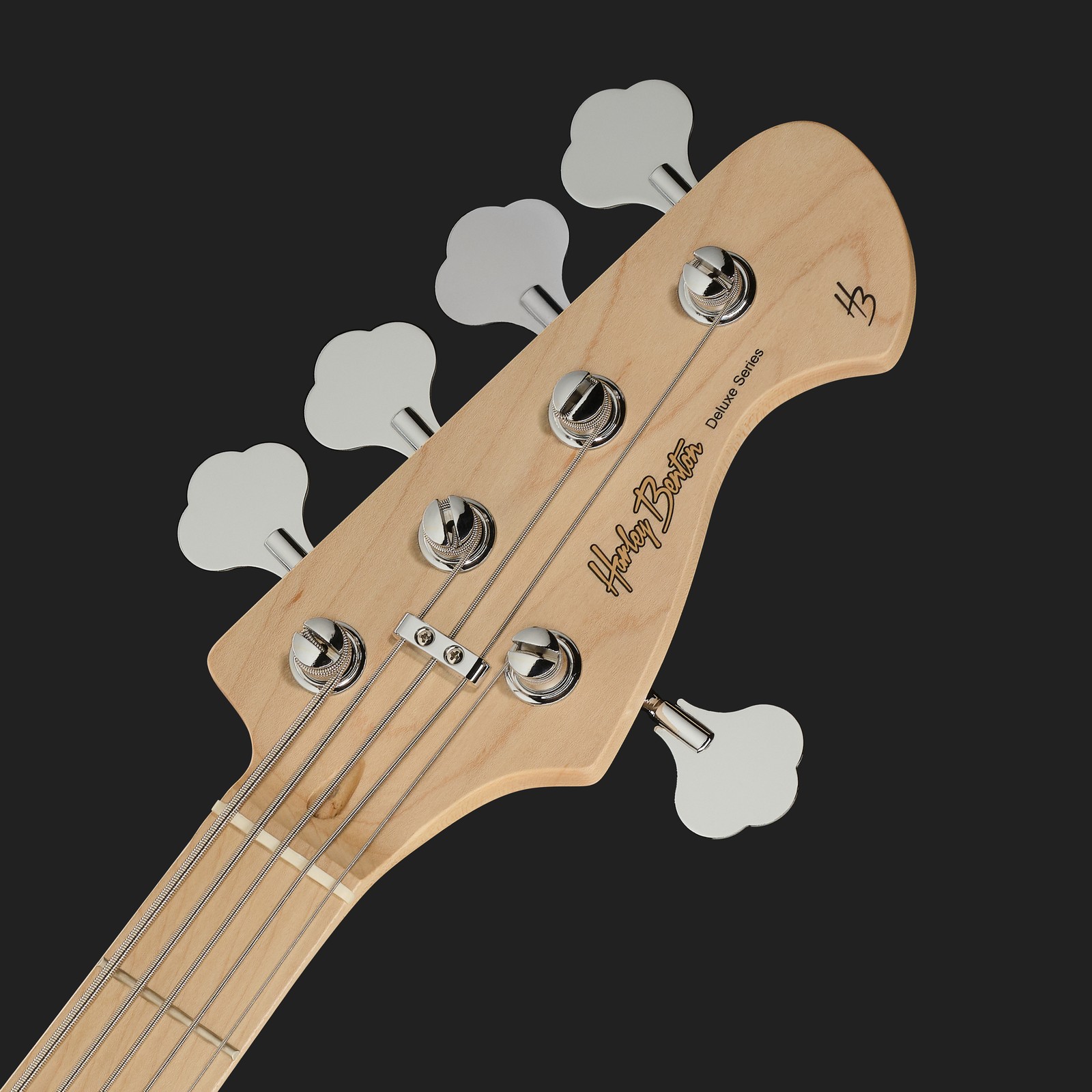 Ahorn Hals und Kopfplatte der 5-Saiter Bassgitarre Harley Benton MM-85A SB Deluxe Series