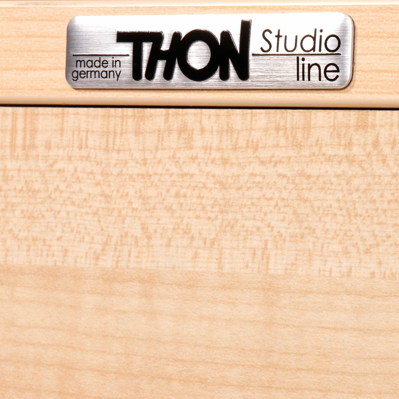Thon Logo auf dem Thon Studio Rack 20U maple Media
