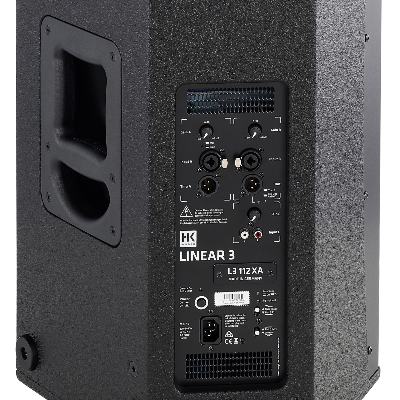 Anschlüsse auf der Rückseite des HK Audio LINEAR 3 112 XA