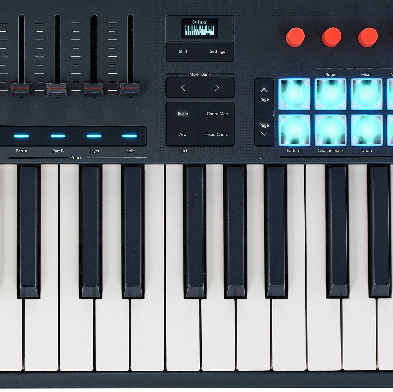 Novation FLkey 2 61, Detail des USB MIDI-Keyboards