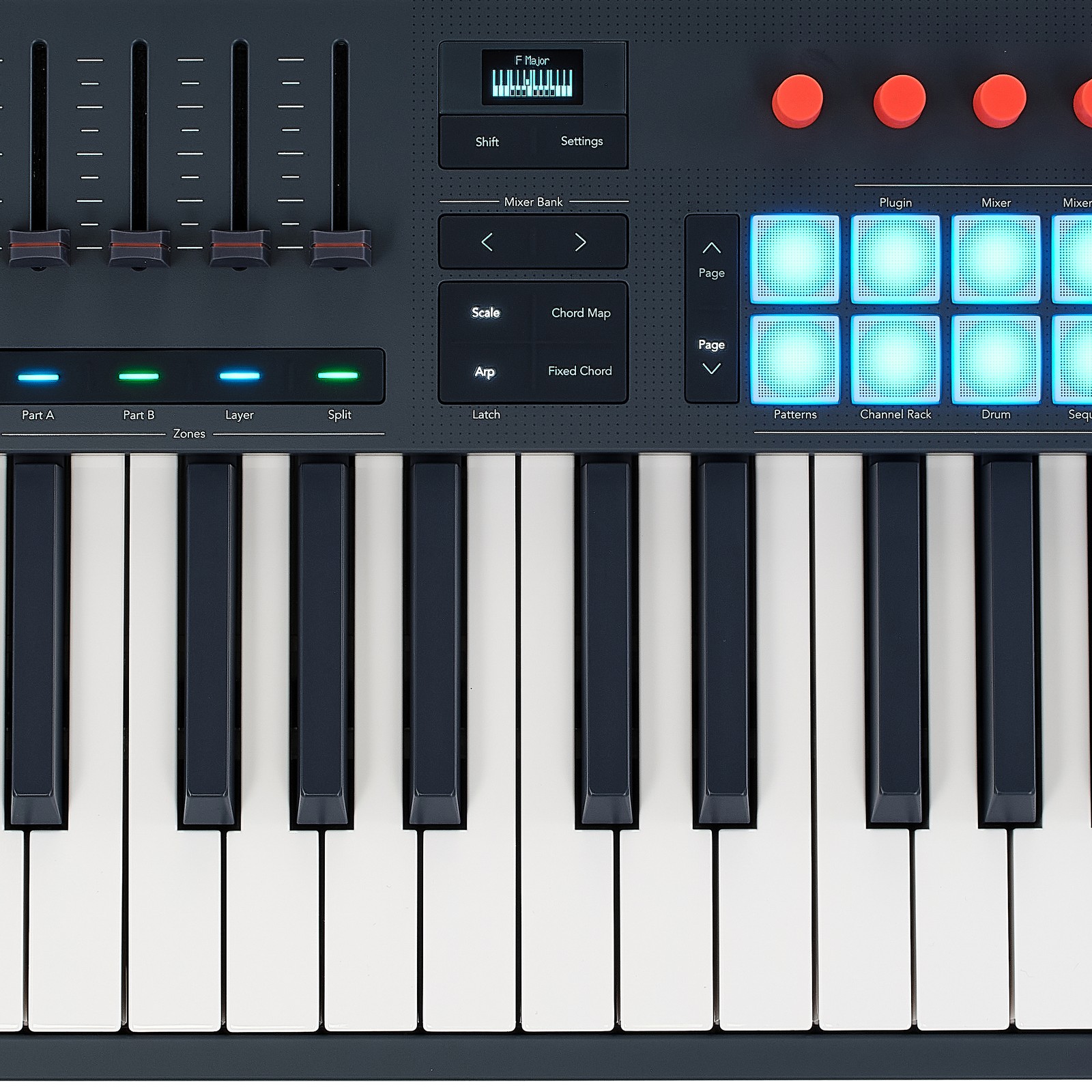Novation FLkey 2 49, Detail des USB MIDI-Keyboards