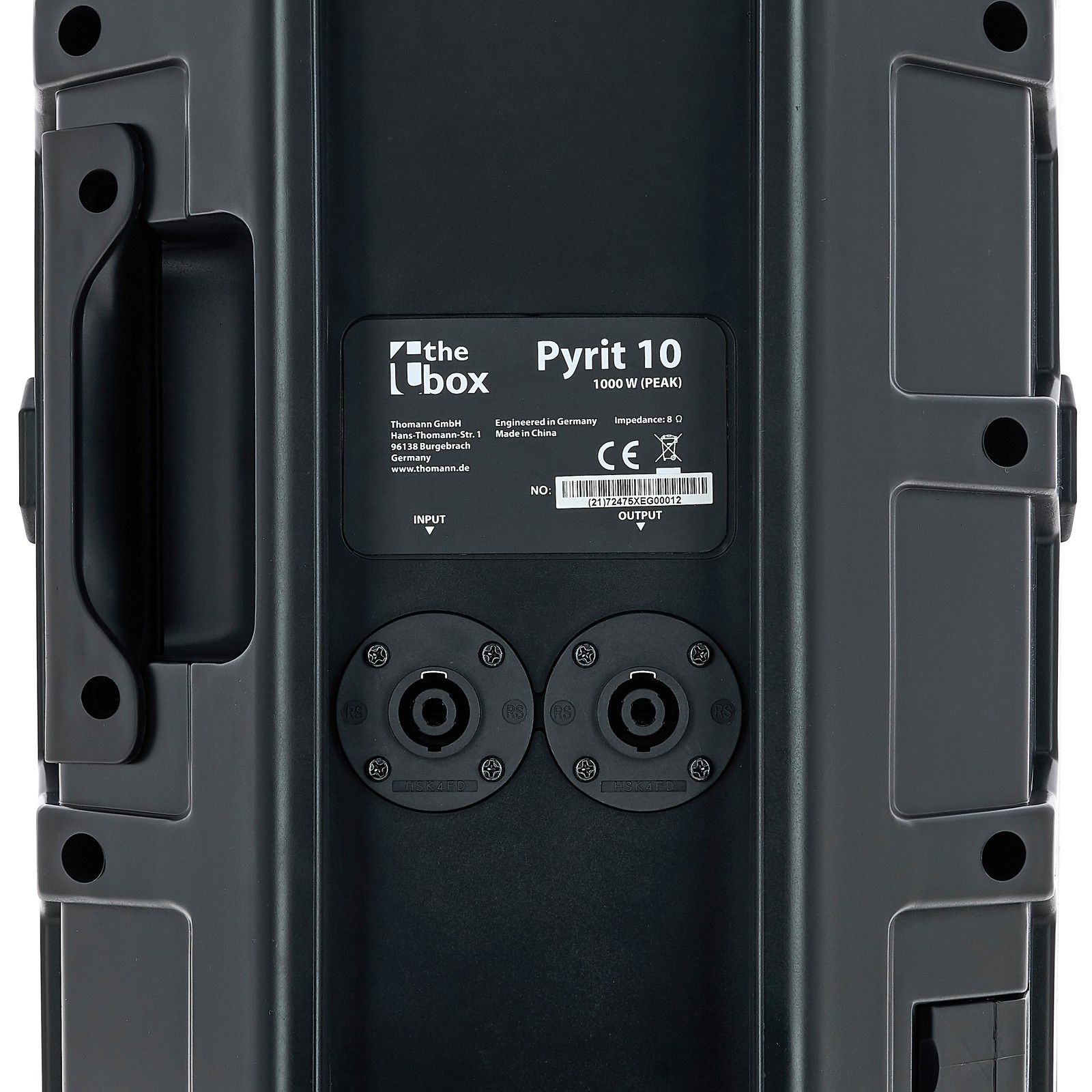 Rückseite am passiven the box Pyrit 10 High Power Fullrangelautsprecher