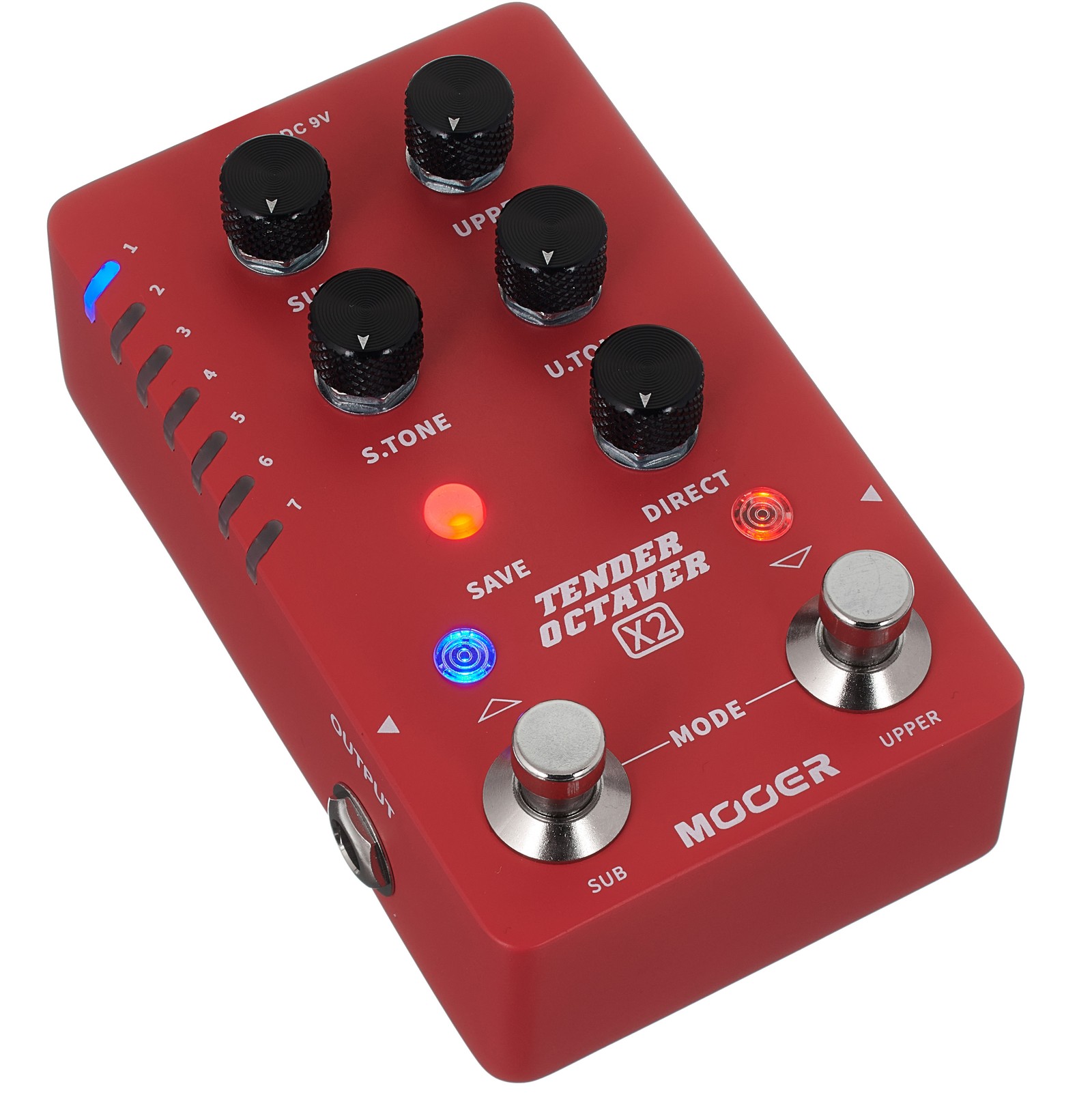 Front view of the Mooer Tender Octaver X2