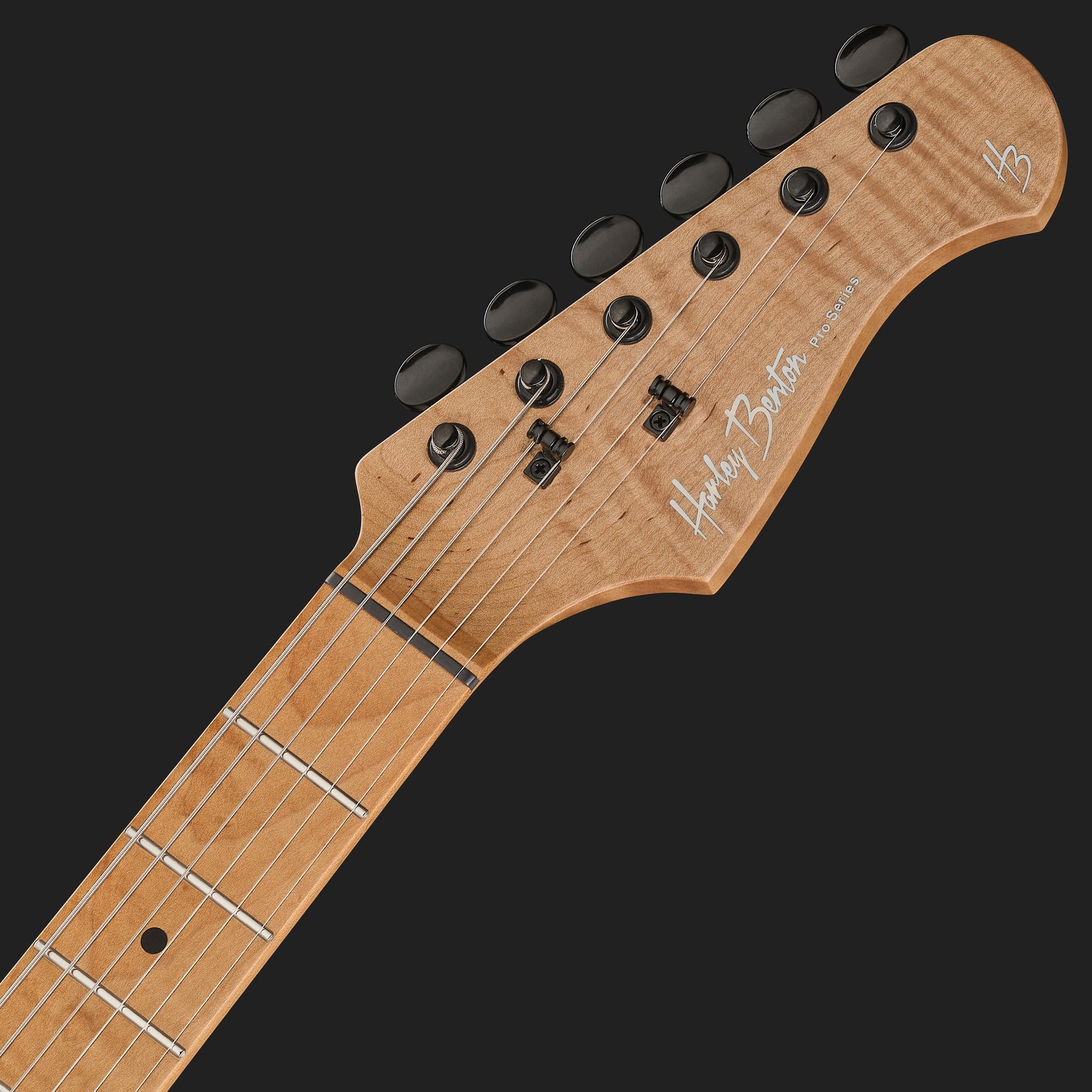 Roasted Harley Benton electric guitar maple headstock