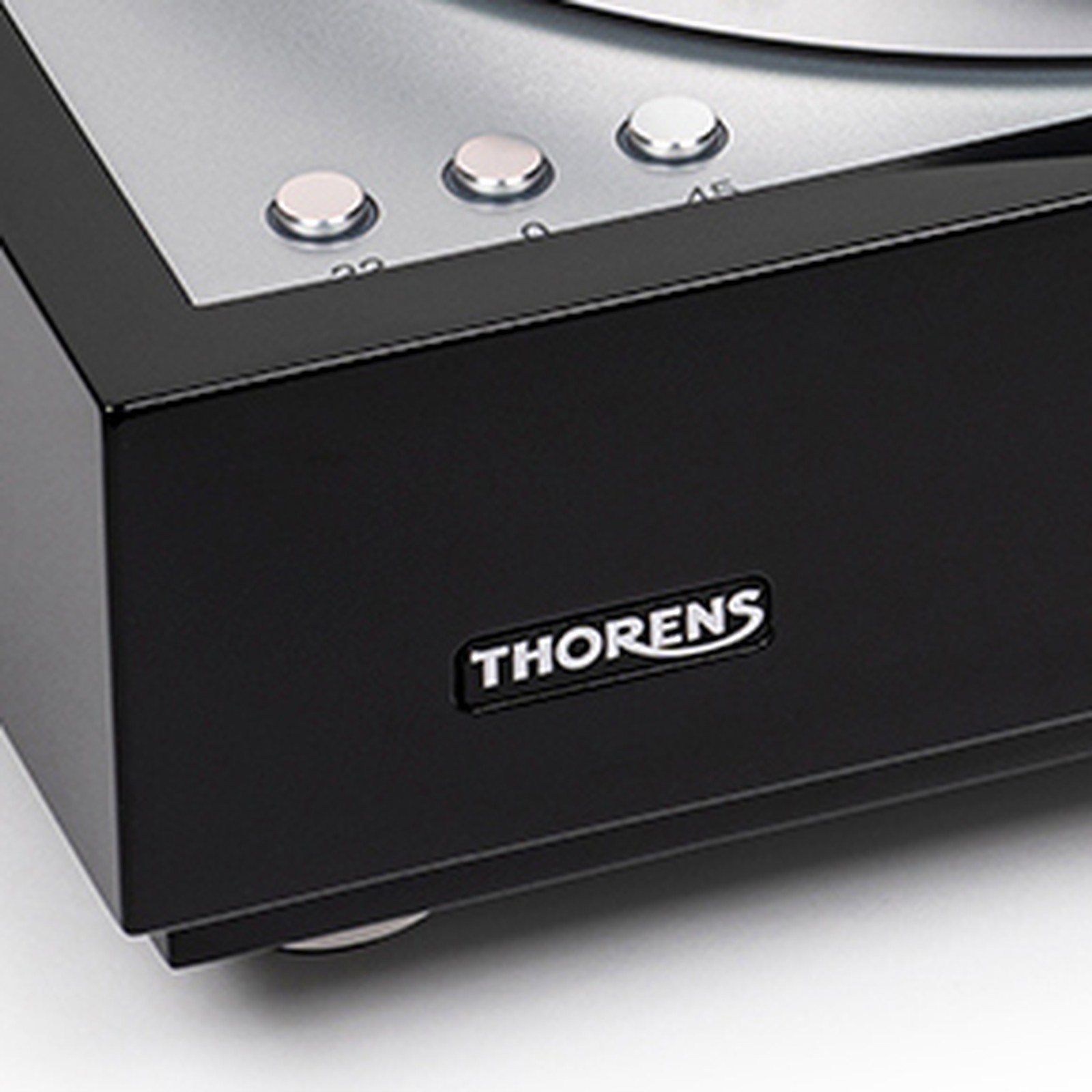 Thorens Logo am TD 1601 TP 160 black Plattenspieler