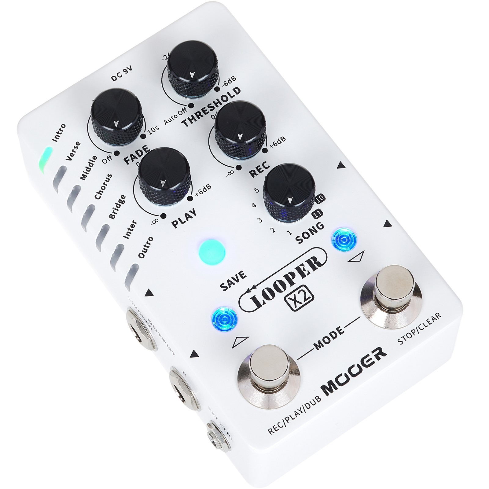Mooer Stereo Looper X2 effects pedal for electric guitar