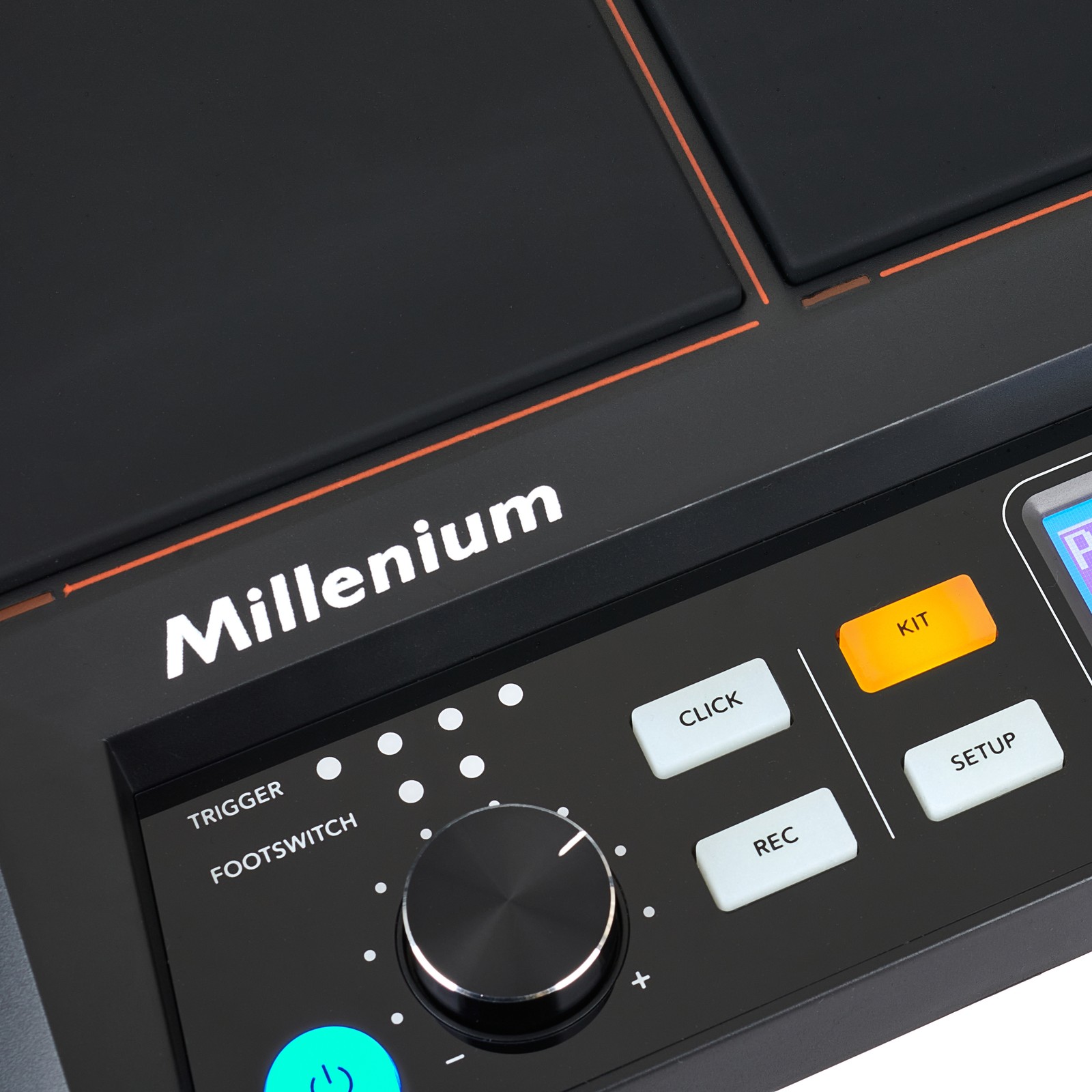 Controls on the Millenium NonaPad Sampling Percussion Pad